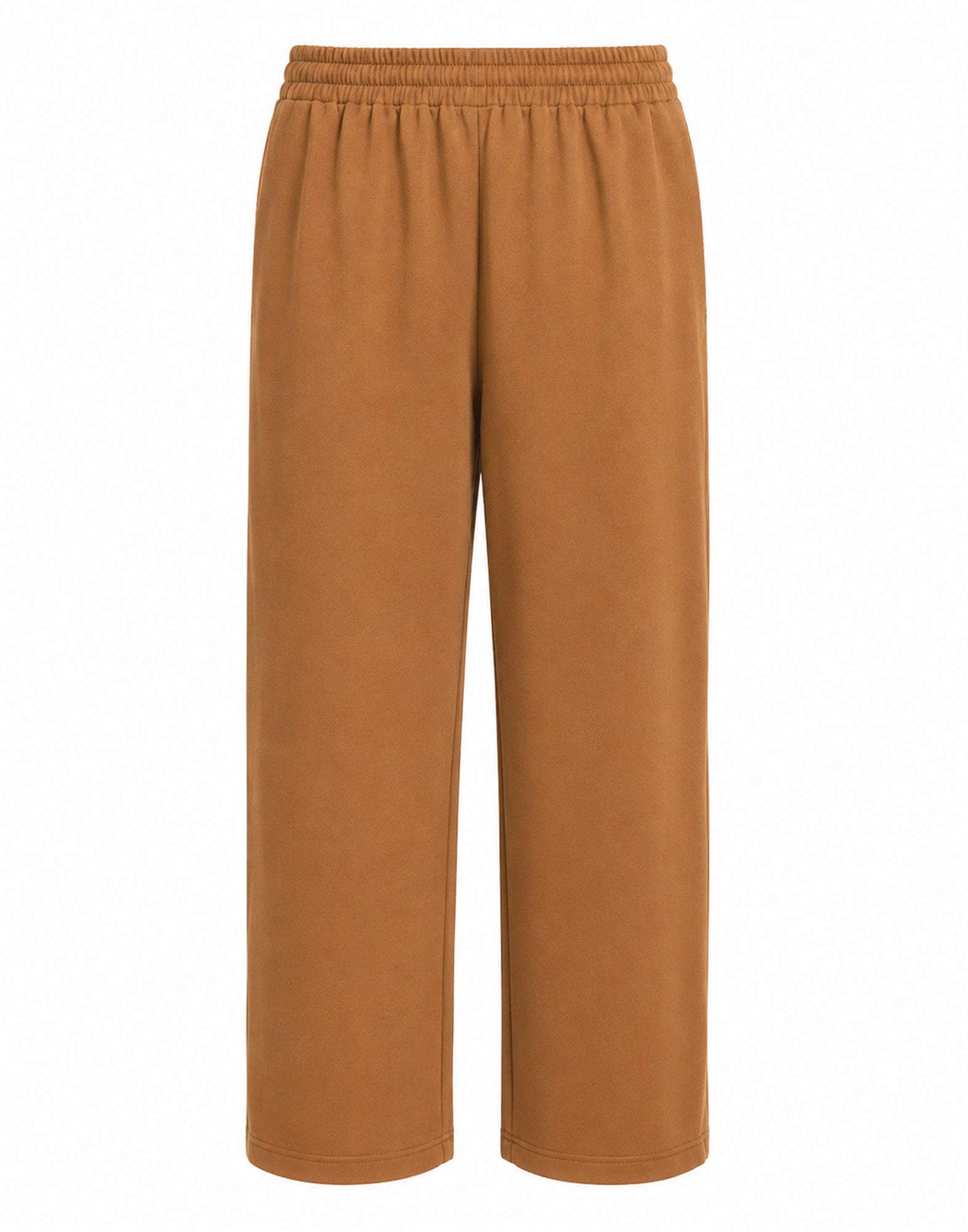 DOUUOD Pantalone con Elastico In Vita in Doppio Crepe Stretch Cannella