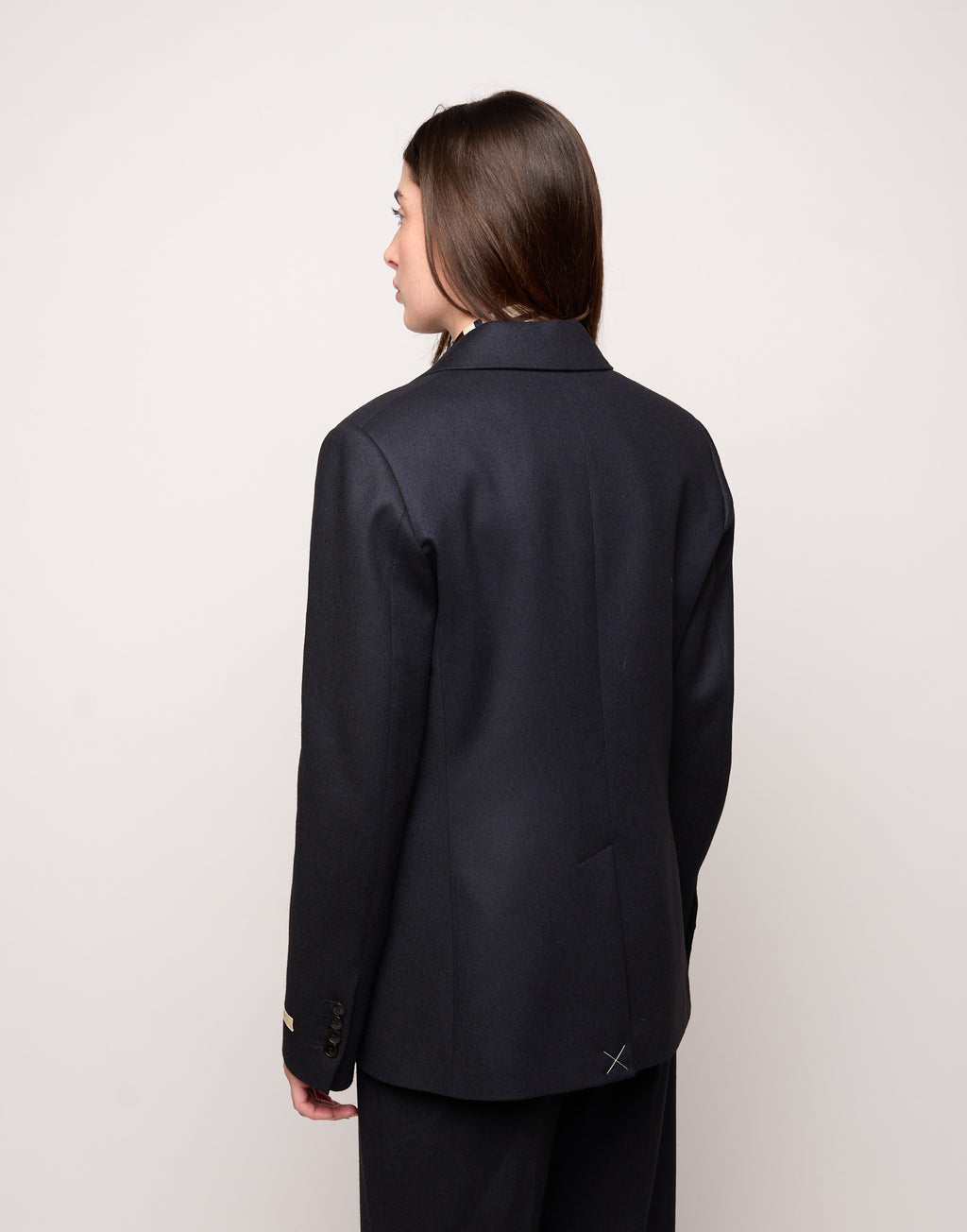 DOUUOD Giacca Monopetto in Flanella Stretch Blu Abisso