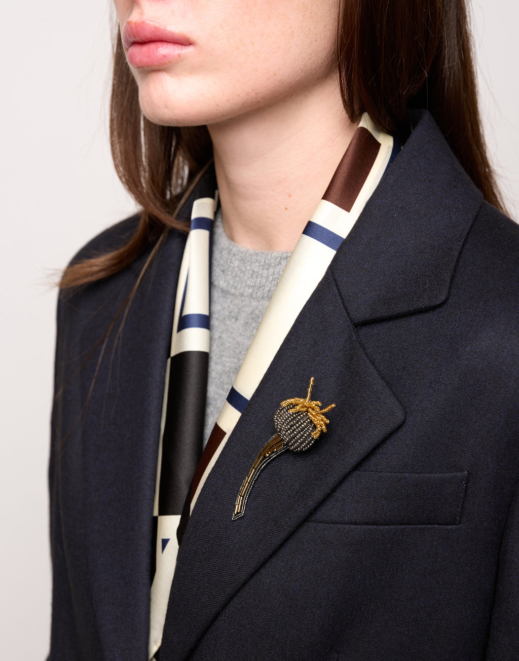 DOUUOD Giacca Monopetto in Flanella Stretch Blu Abisso