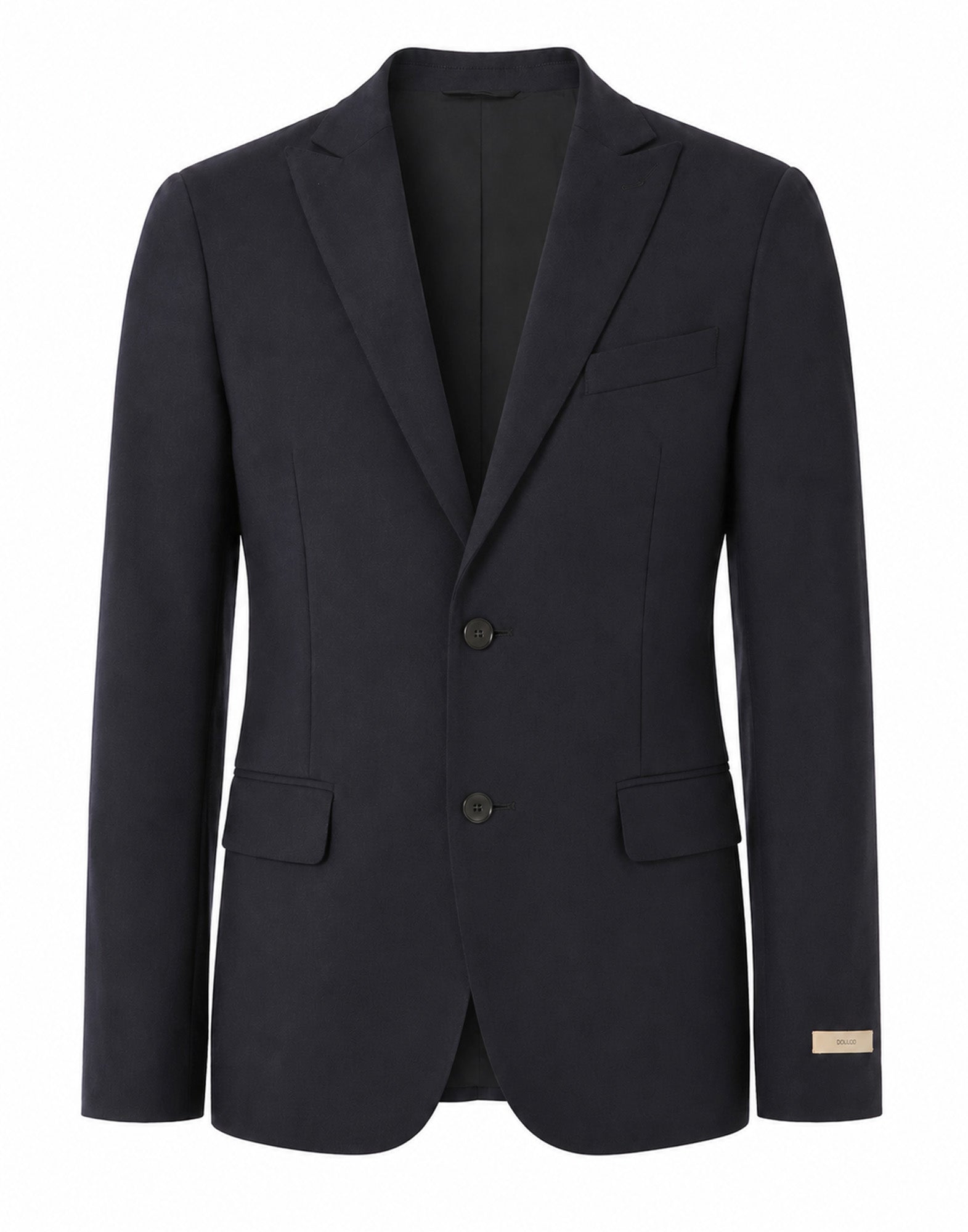 DOUUOD Giacca Monopetto Genderless in Flanella Stretch Blu Abisso