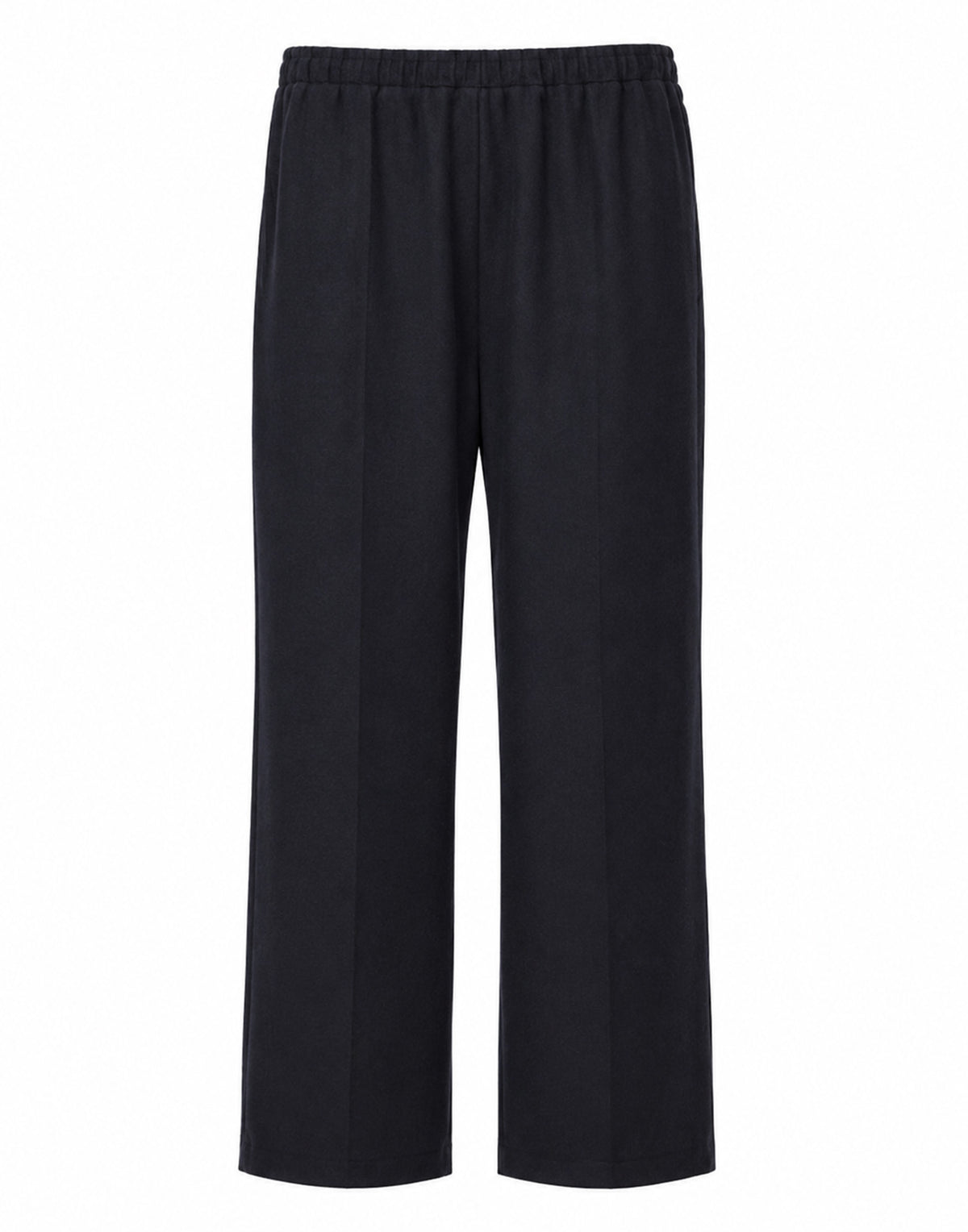 DOUUOD Pantalone Japan Genderless con Elastico in Vita in Flanella Stretch Blu Abisso