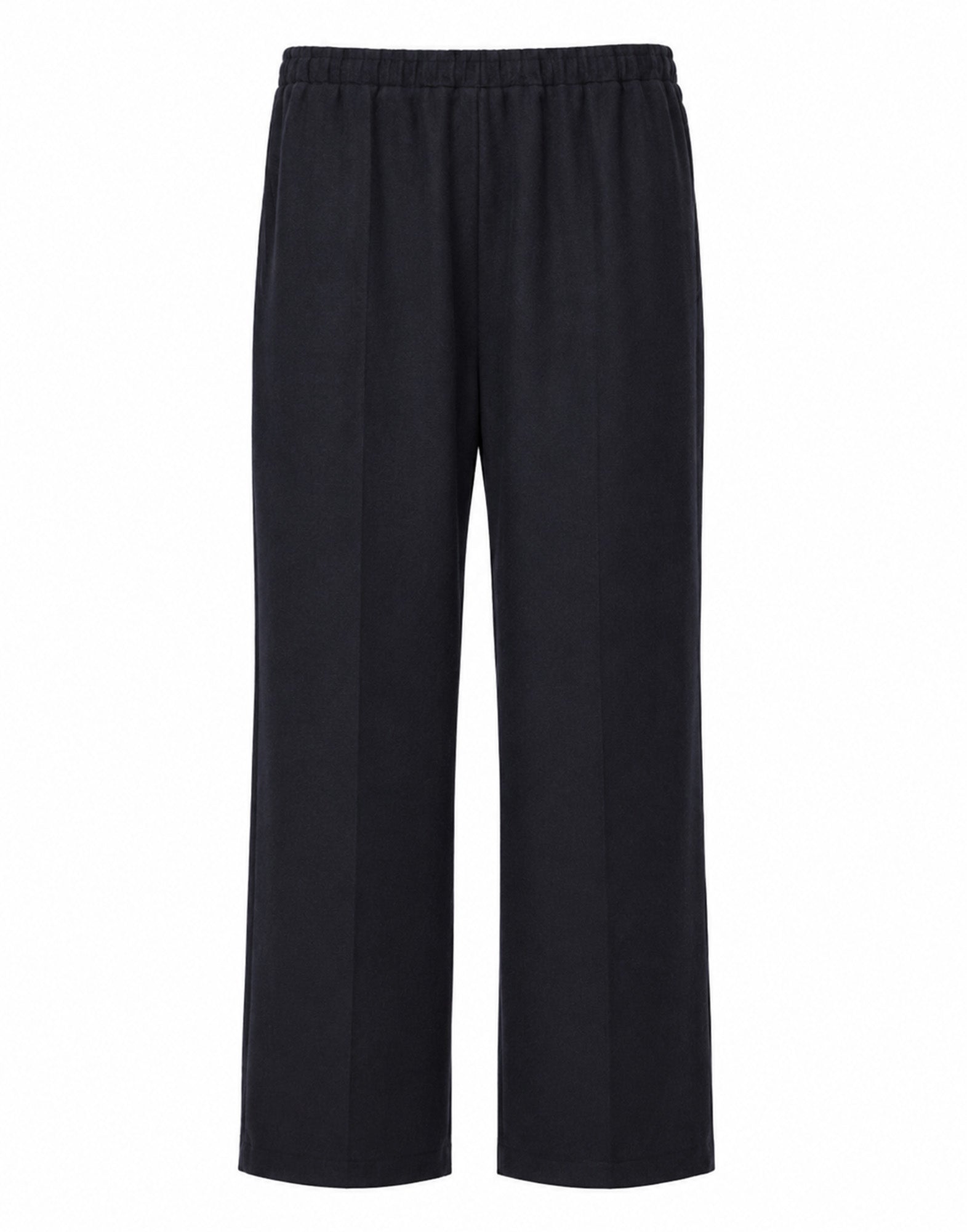 DOUUOD Pantalone Japan Genderless con Elastico in Vita in Flanella Stretch Blu Abisso