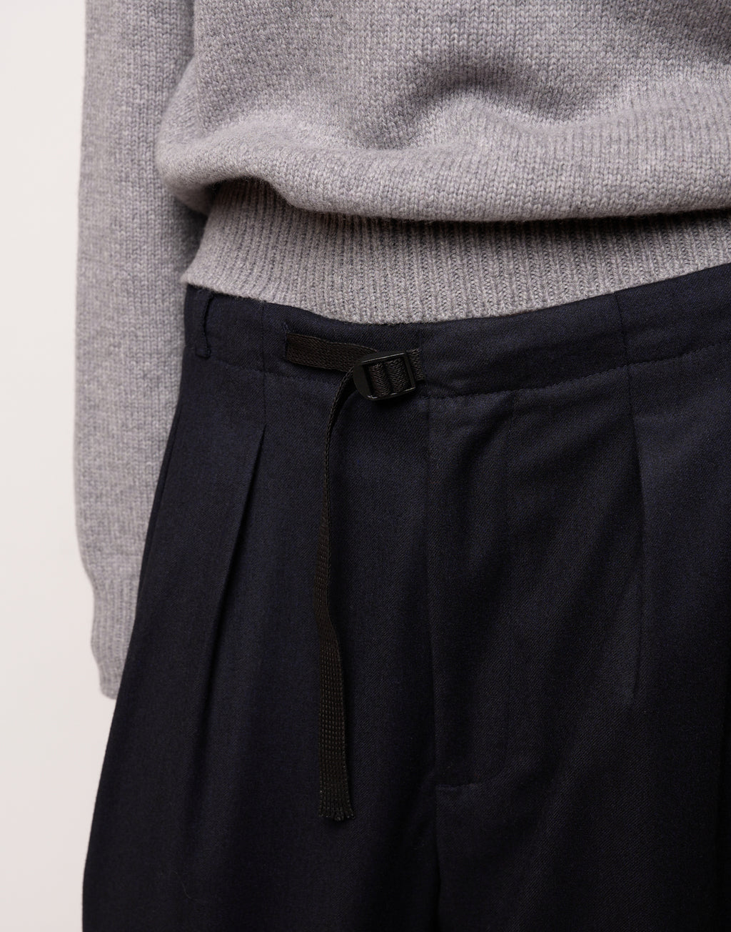 DOUUOD Pantalone Genderless con Cintura in Vita in Flanella Stretch Blu Abisso