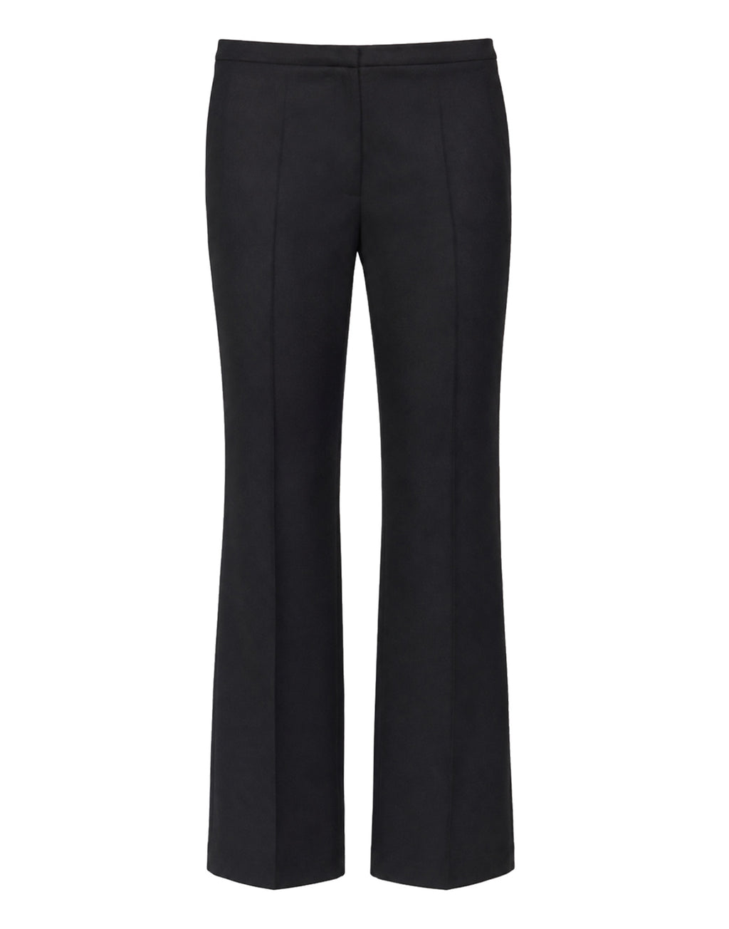 DOUUOD Pantalone Flair con Piega Stirata in Flanella Stretch Blu Abisso