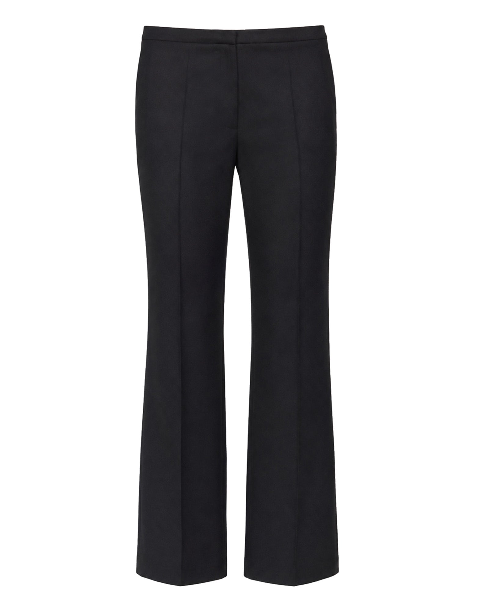 DOUUOD Pantalone Flair con Piega Stirata in Flanella Stretch Blu Abisso