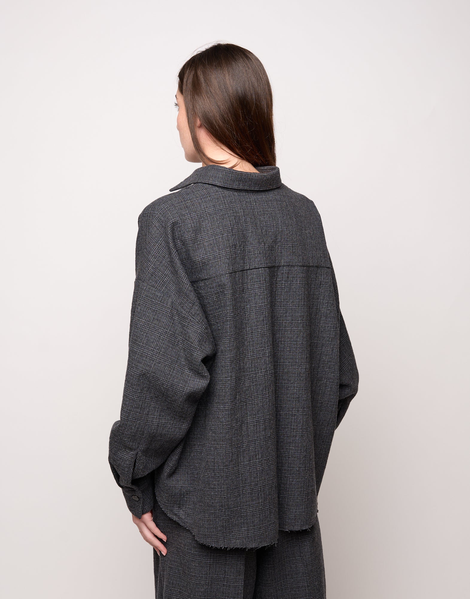 DOUUOD Camicia Ampia in Micro Galles Underground