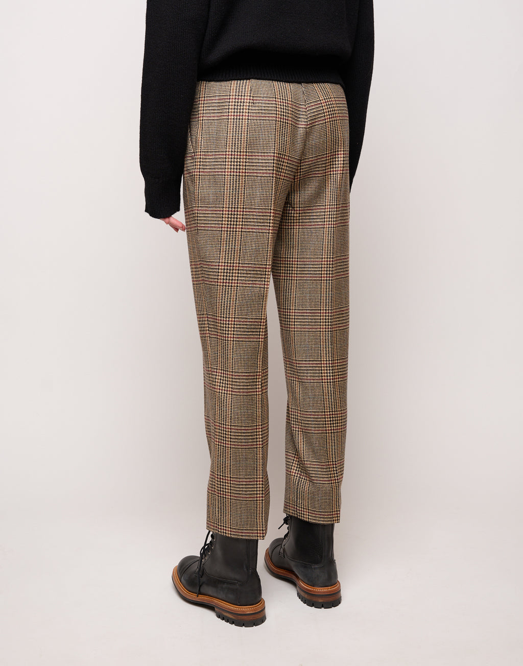 DOUUOD Pantalone a Sigaretta in Principe di Galles
