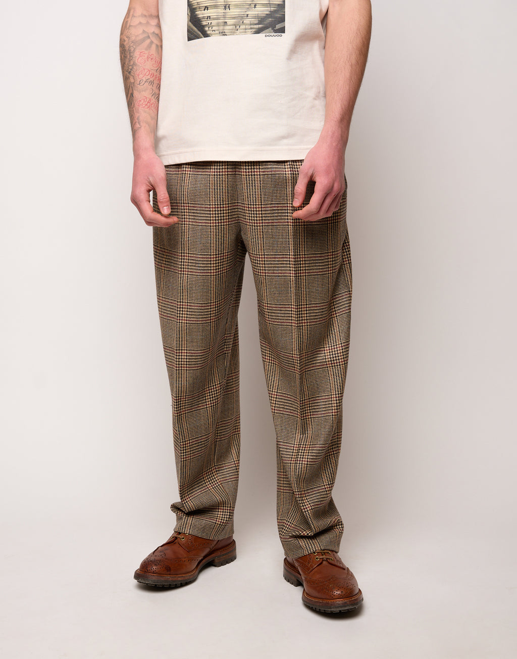 DOUUOD Pantalone Japan Genderless in Principe di Galles