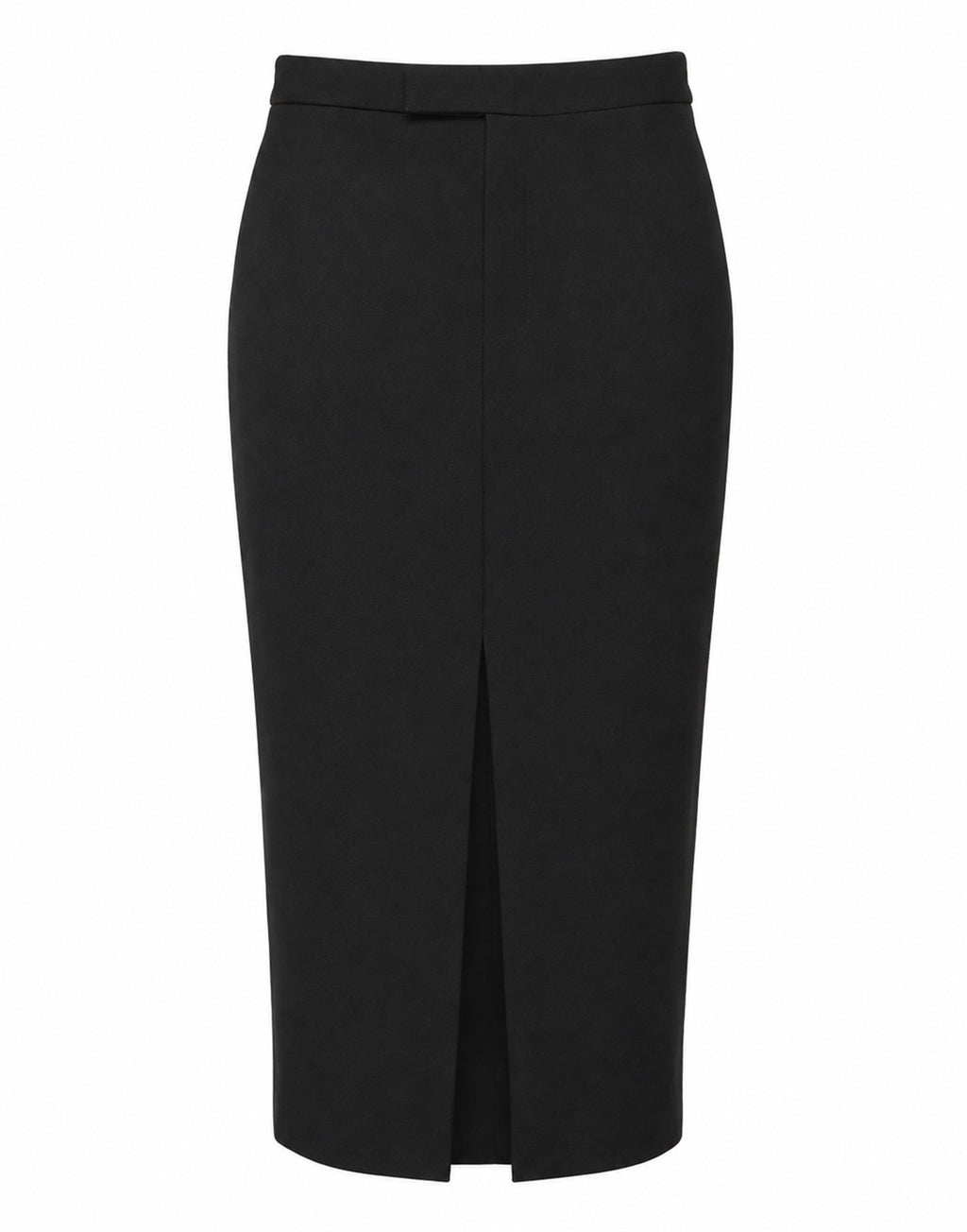 DOUUOD Longuette con Spacco in Doppio Twill Stretch Nero