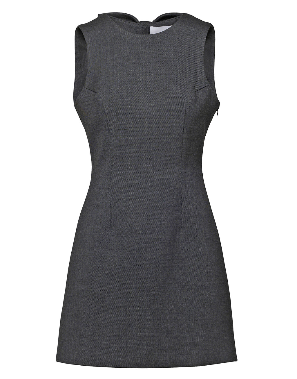 DOUUOD Mini Abito Aderente con Schiena Nuda e Fiocco Antracite