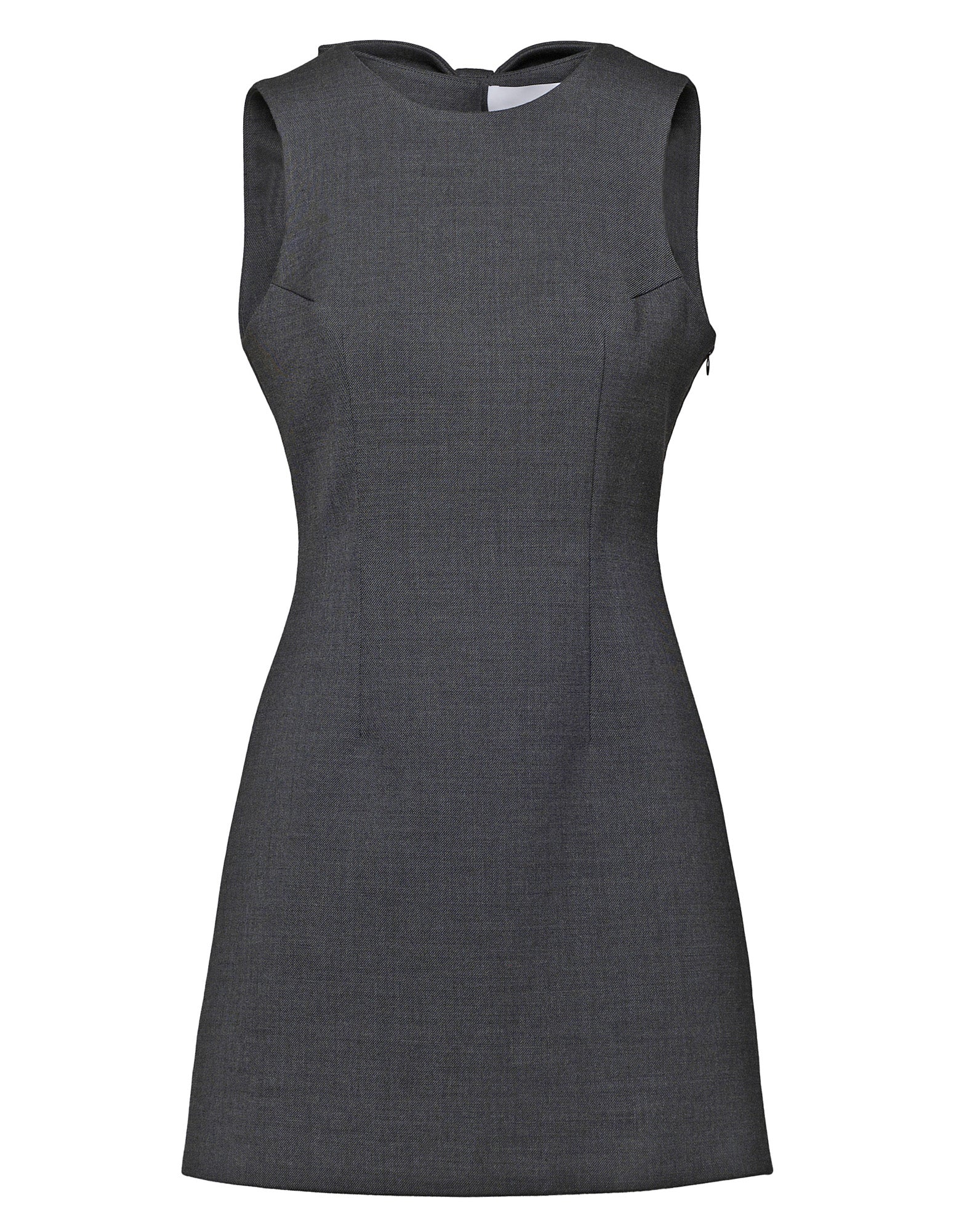 DOUUOD Mini Abito Aderente con Schiena Nuda e Fiocco Antracite