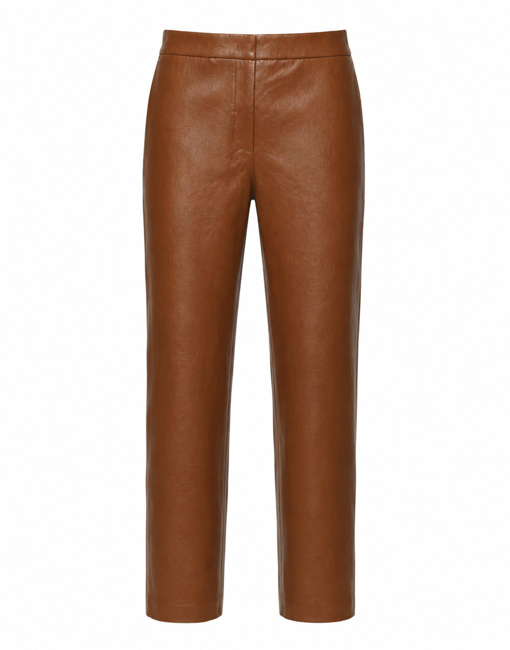 DOUUOD Pantalone a Sigaretta in Ecopelle Old Whisky