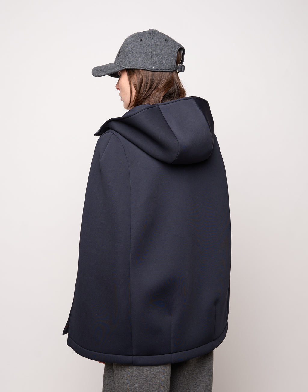 DOUUOD Mini Cappa con Cappuccio e Zip Spalmata Notte