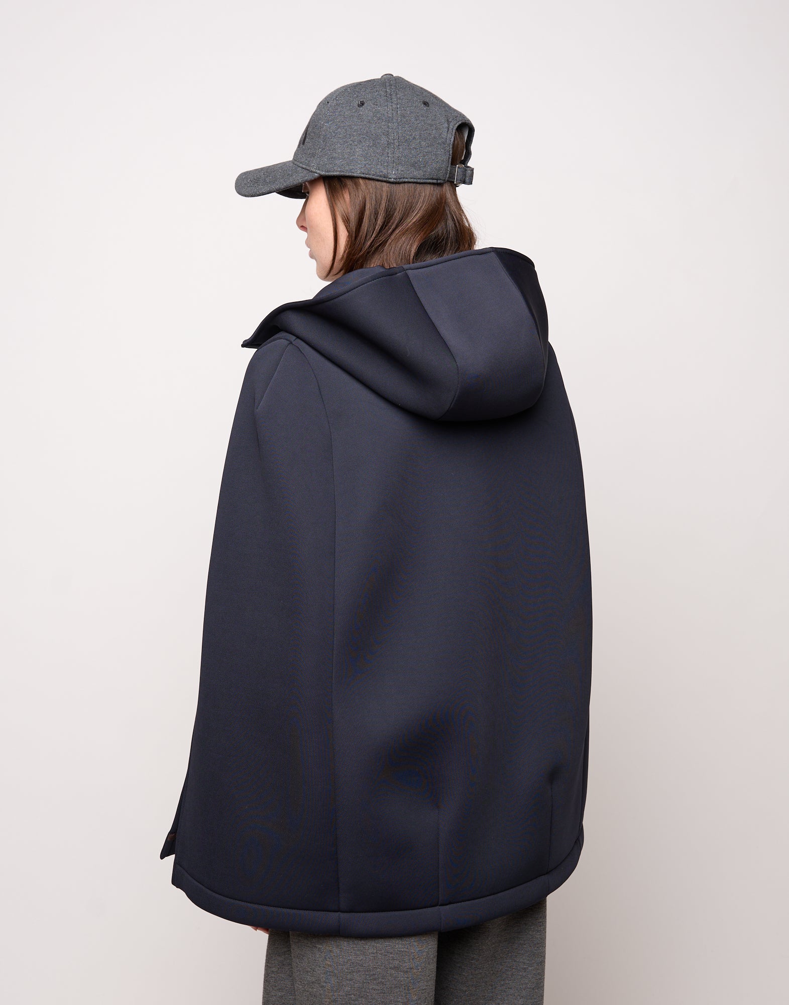 DOUUOD Mini Cappa con Cappuccio e Zip Spalmata Notte