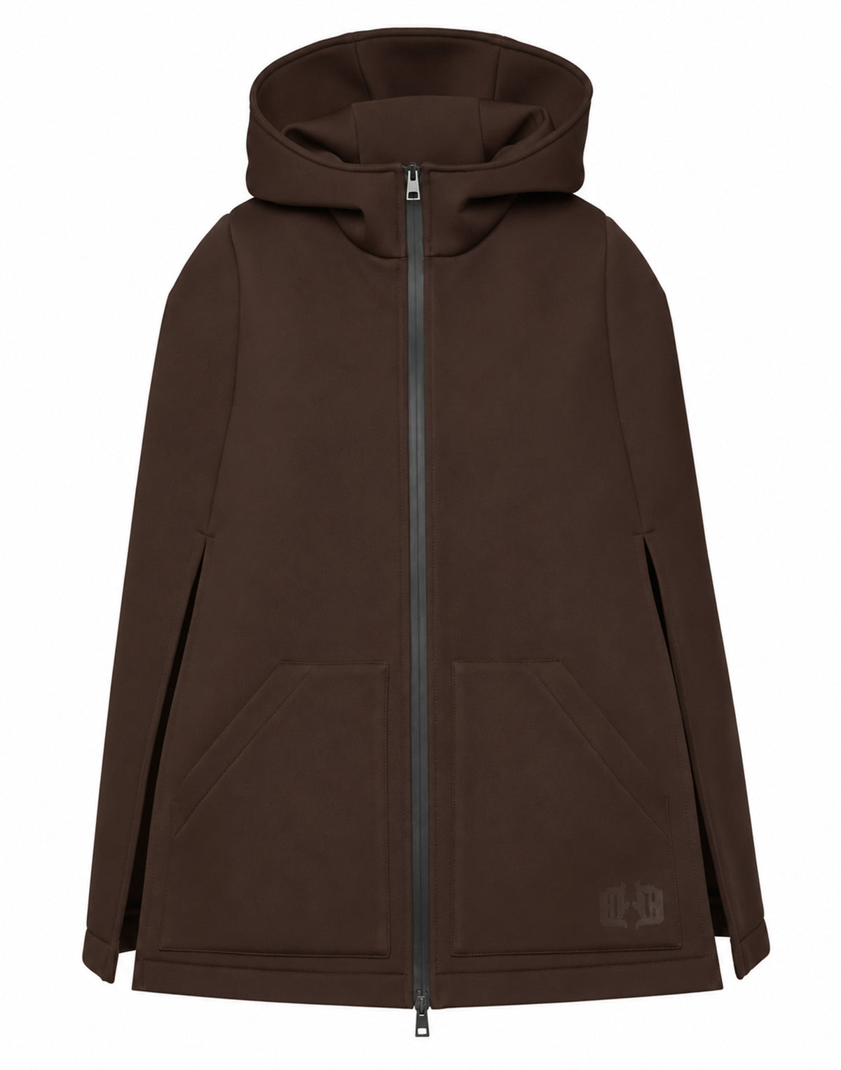 DOUUOD Mini Cappa con Cappuccio e Zip Spalmata Ciocco