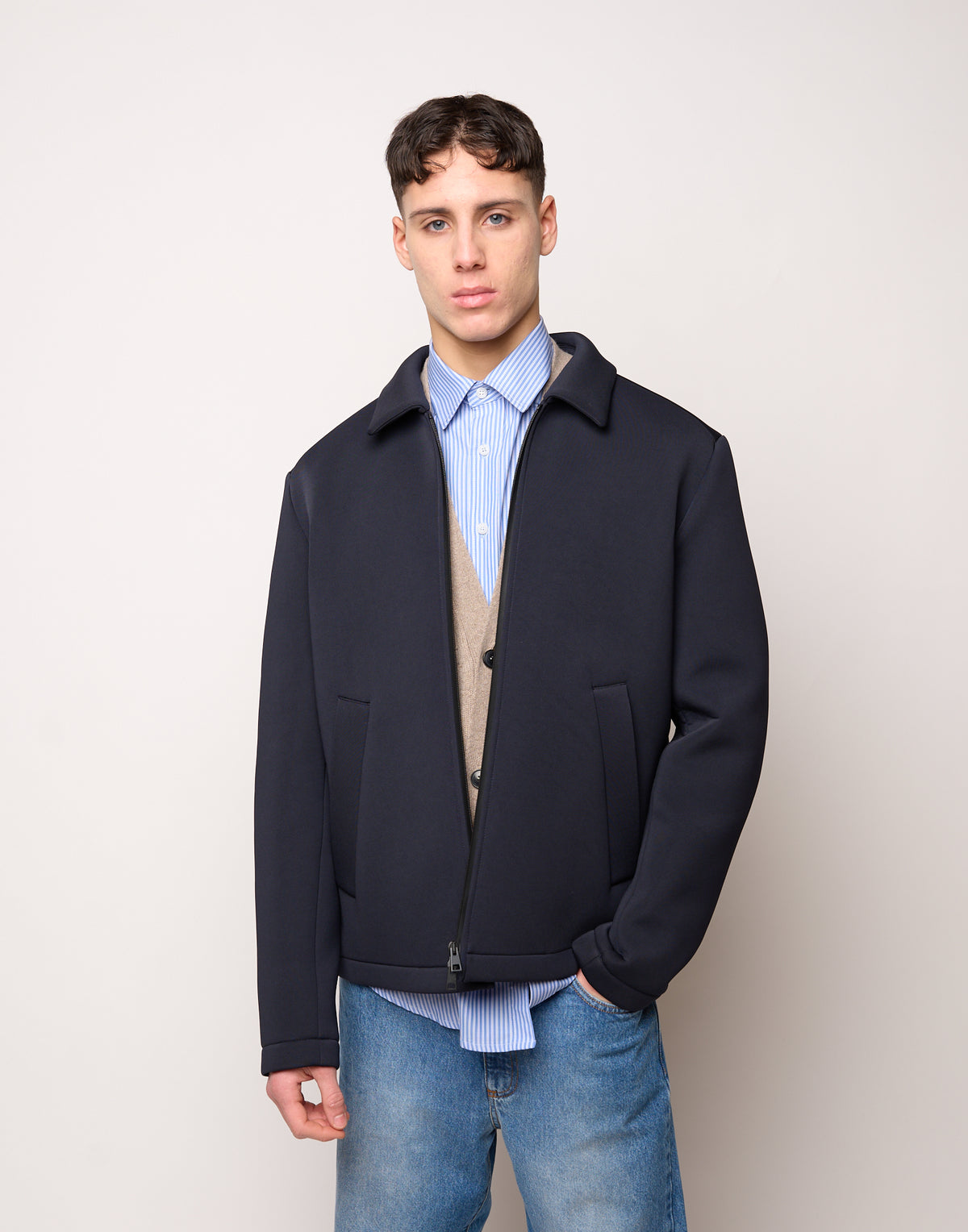 DOUUOD Caban Genderless in Tecno Neoprene Notte