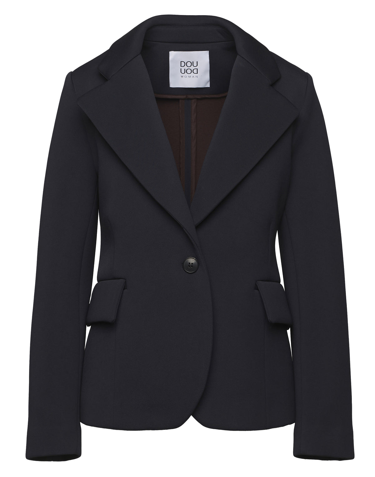 DOUUOD Giacca Monopetto in Tecno Neoprene Notte