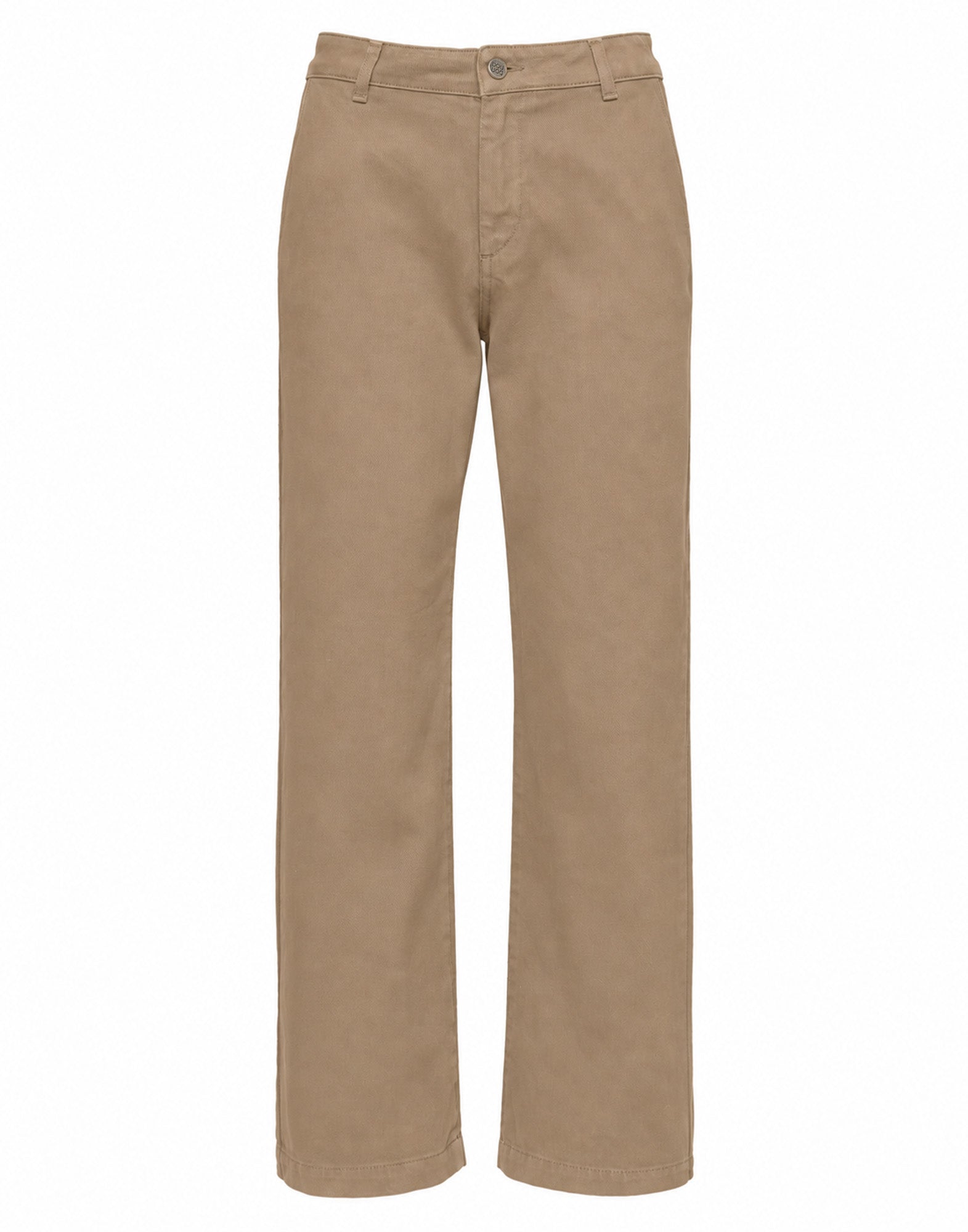 DOUUOD Pantalone Dritto in Drill di Cotone Pale Kaki