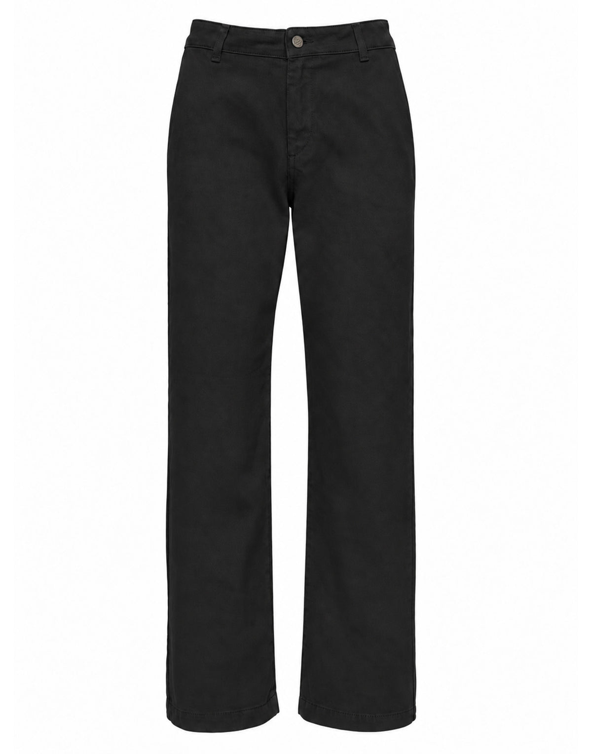 DOUUOD Pantalone Dritto in Drill di Cotone Nero