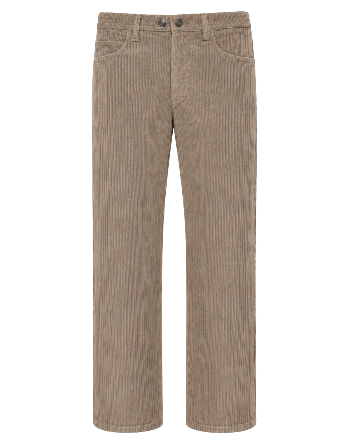 DOUUOD Pantalone Ampio Cropped Genderless in Velluto a Costa Larga Fango