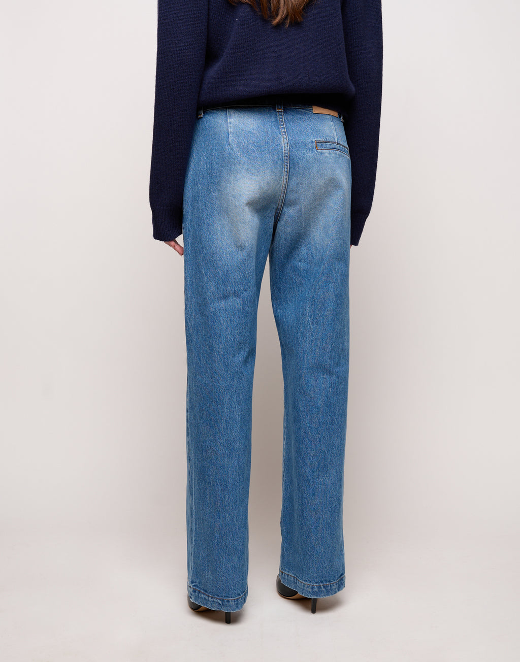 DOUUOD Pantalone Dritto in Denim Washed