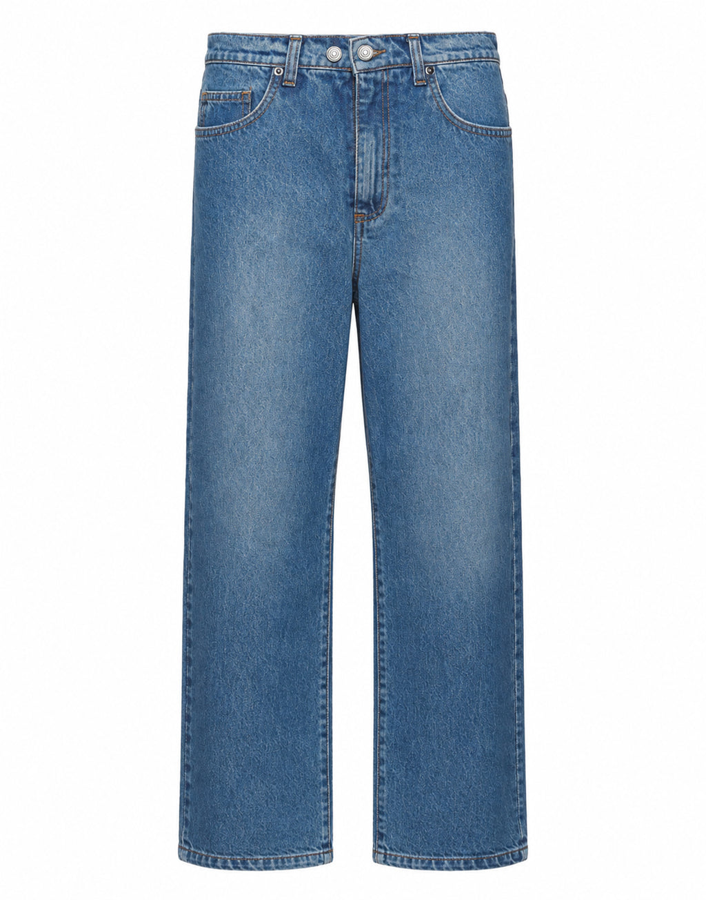 DOUUOD Pantalone Ampio Cropped Genderless in Denim Washed