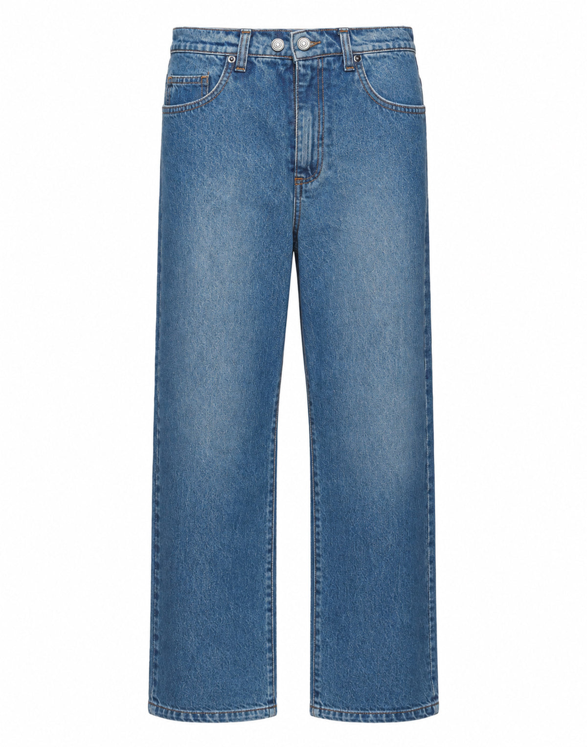 DOUUOD Pantalone Ampio Cropped Genderless in Denim Washed