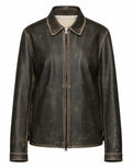 DOUUOD Giubbotto Genderless in Pelle Vintage