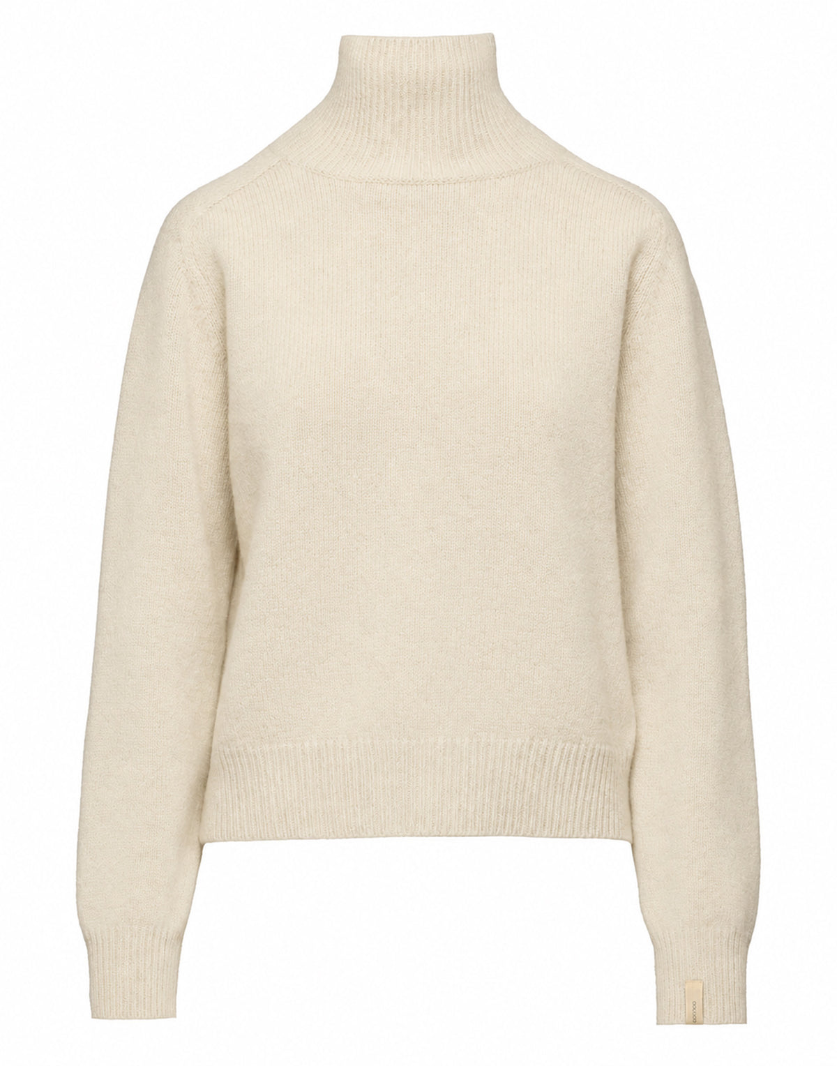 DOUUOD Maglia Collo Alto Genderless in Lana e Cashmere Panna