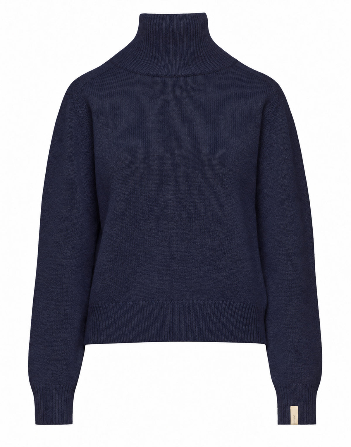 DOUUOD Maglia Collo Alto Genderless in Lana e Cashmere Oltremare