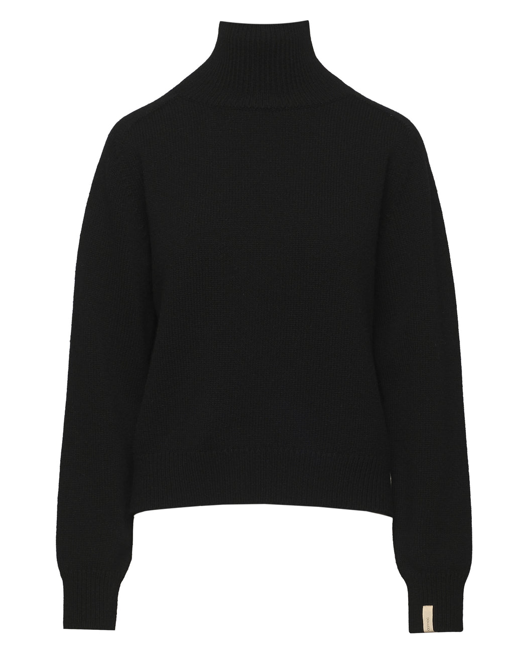 DOUUOD Maglia Collo Alto Genderless in Lana e Cashmere Nero