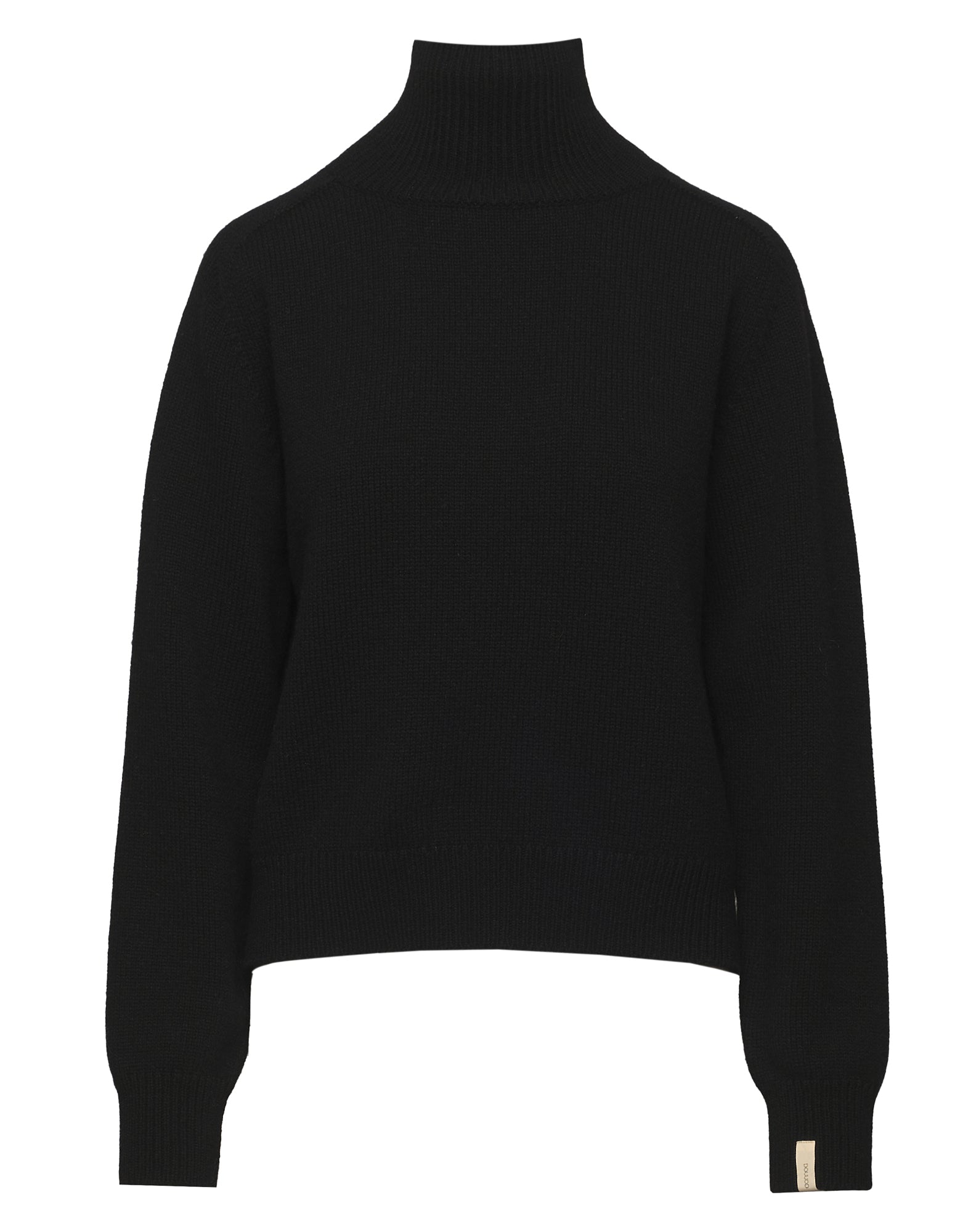 DOUUOD Maglia Collo Alto Genderless in Lana e Cashmere Nero