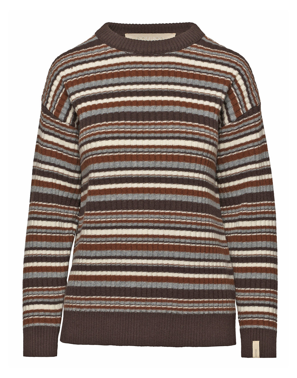 DOUUOD Maglia Girocollo Multirighe Genderless in Lana Superfine