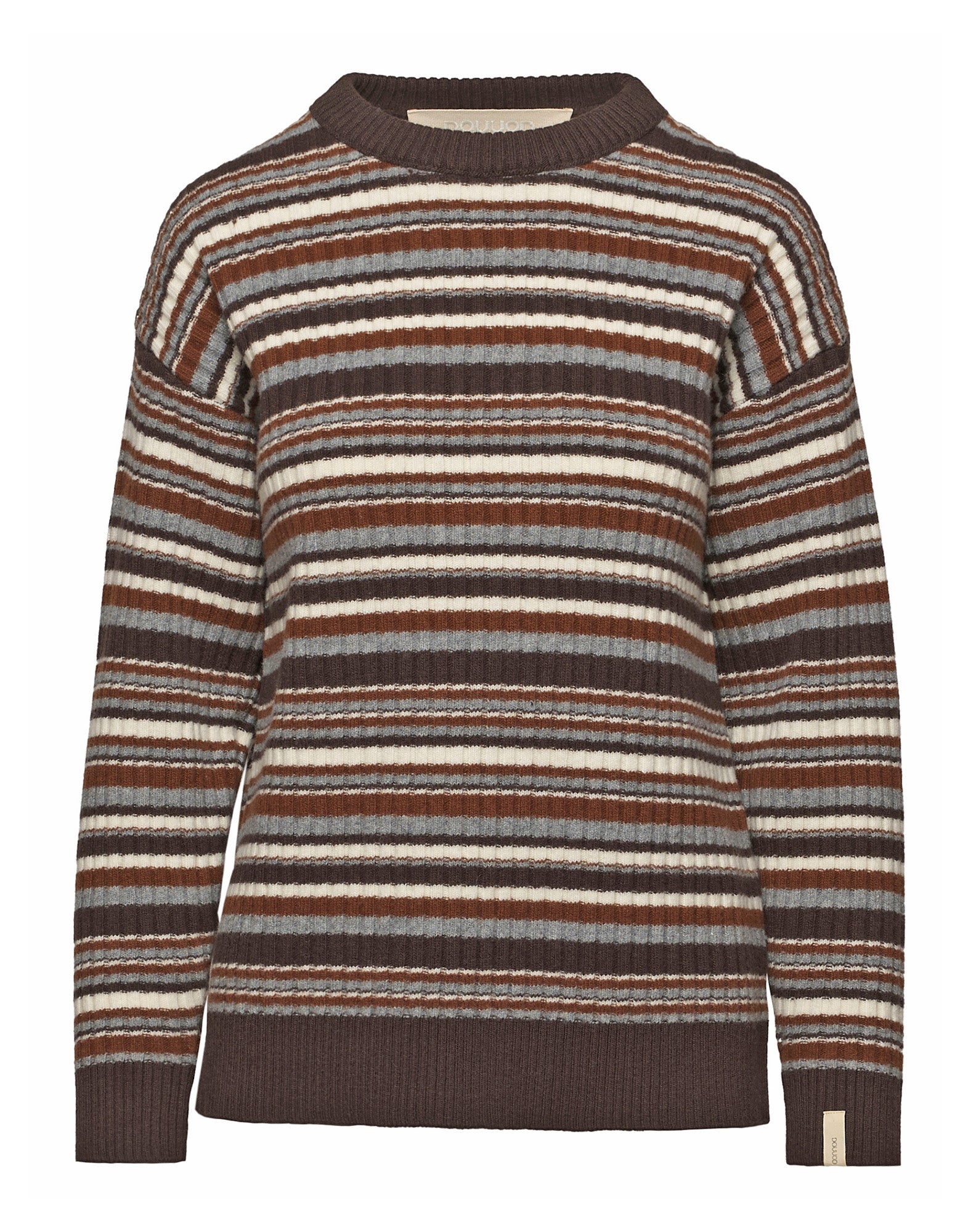 DOUUOD Maglia Girocollo Multirighe Genderless in Lana Superfine