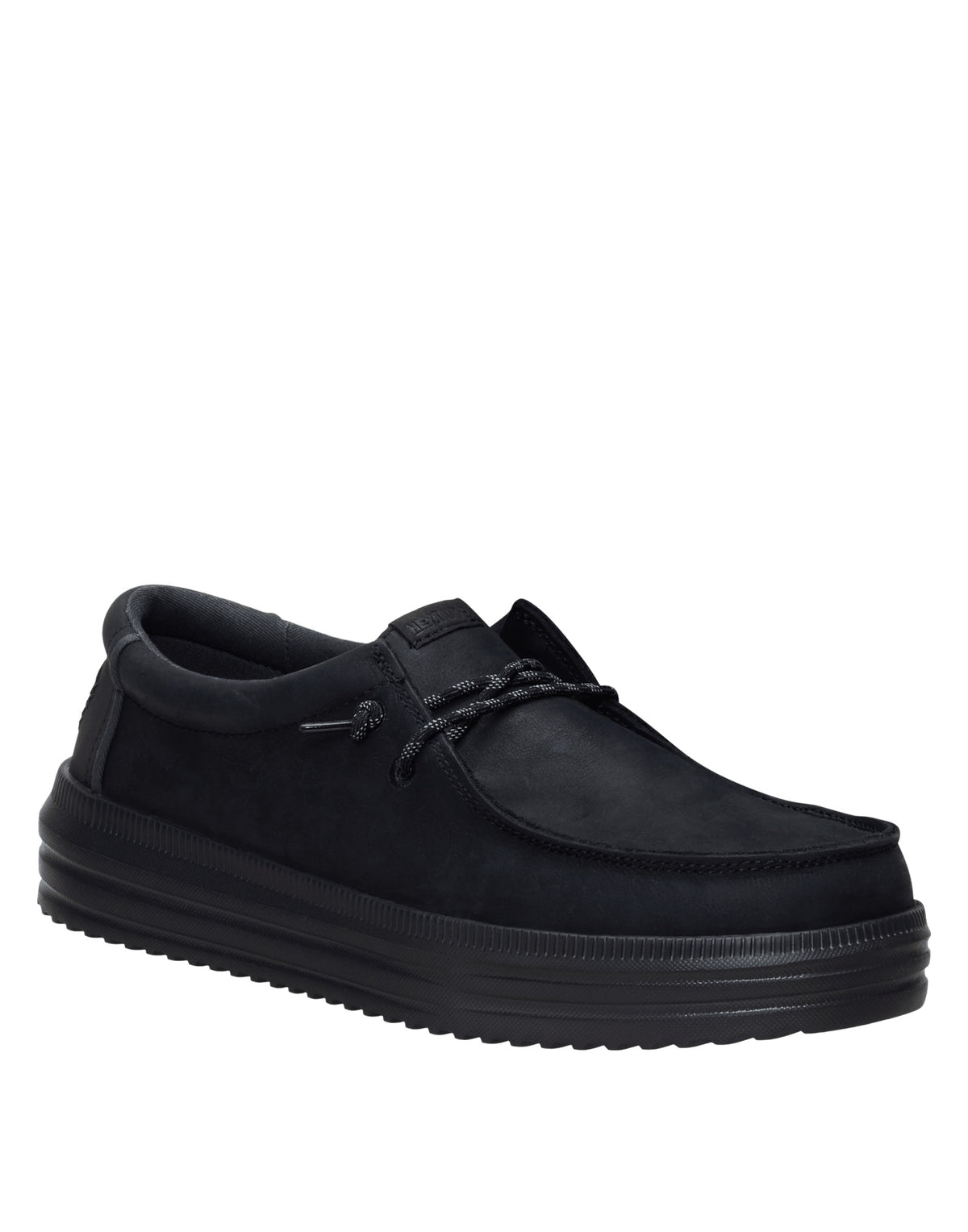DUDE Mocassini REV Tumbled Leather Black / Black