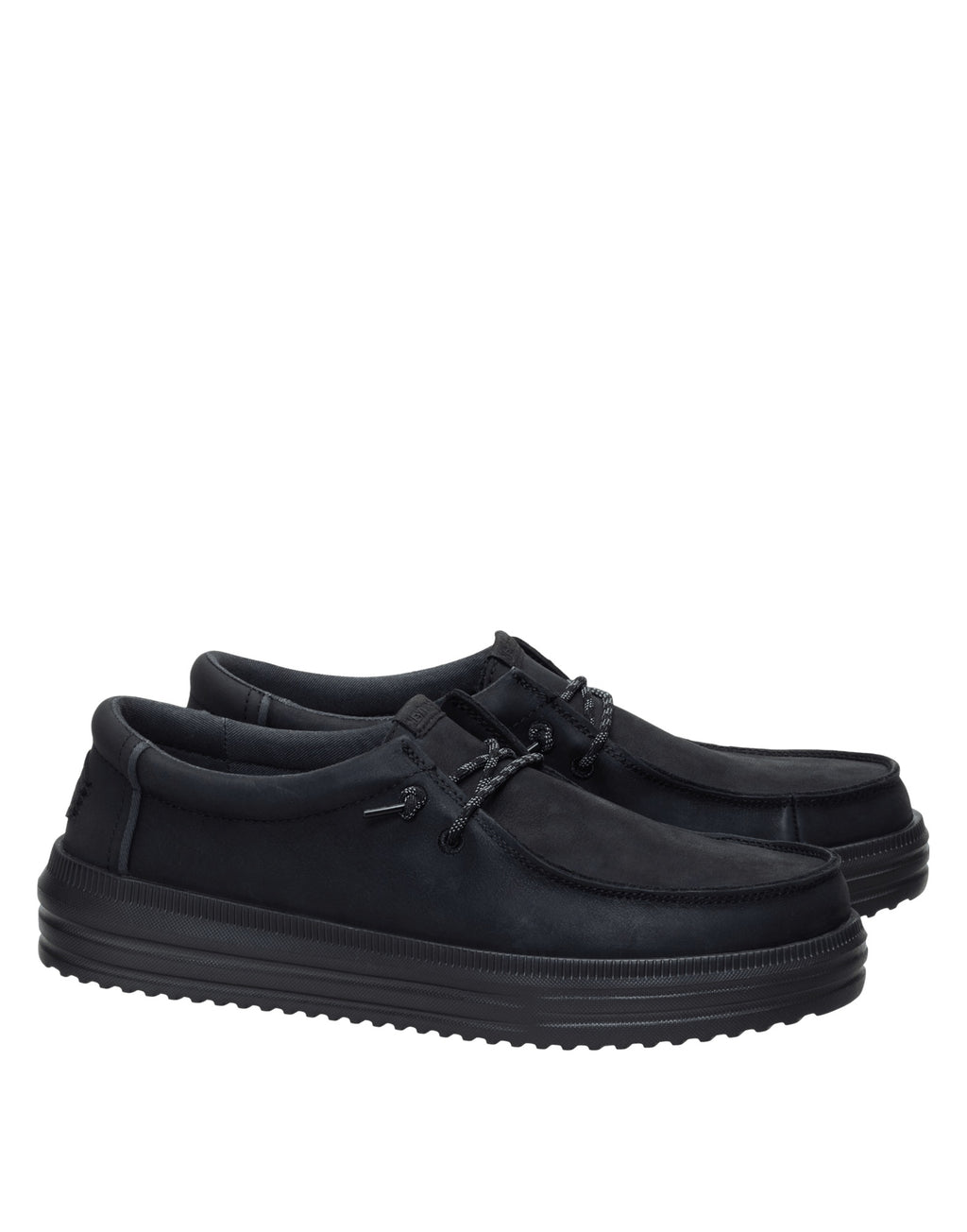 DUDE Mocassini REV Tumbled Leather Black / Black
