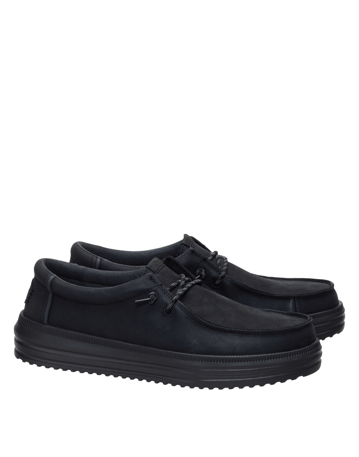 DUDE Mocassini REV Tumbled Leather Black / Black
