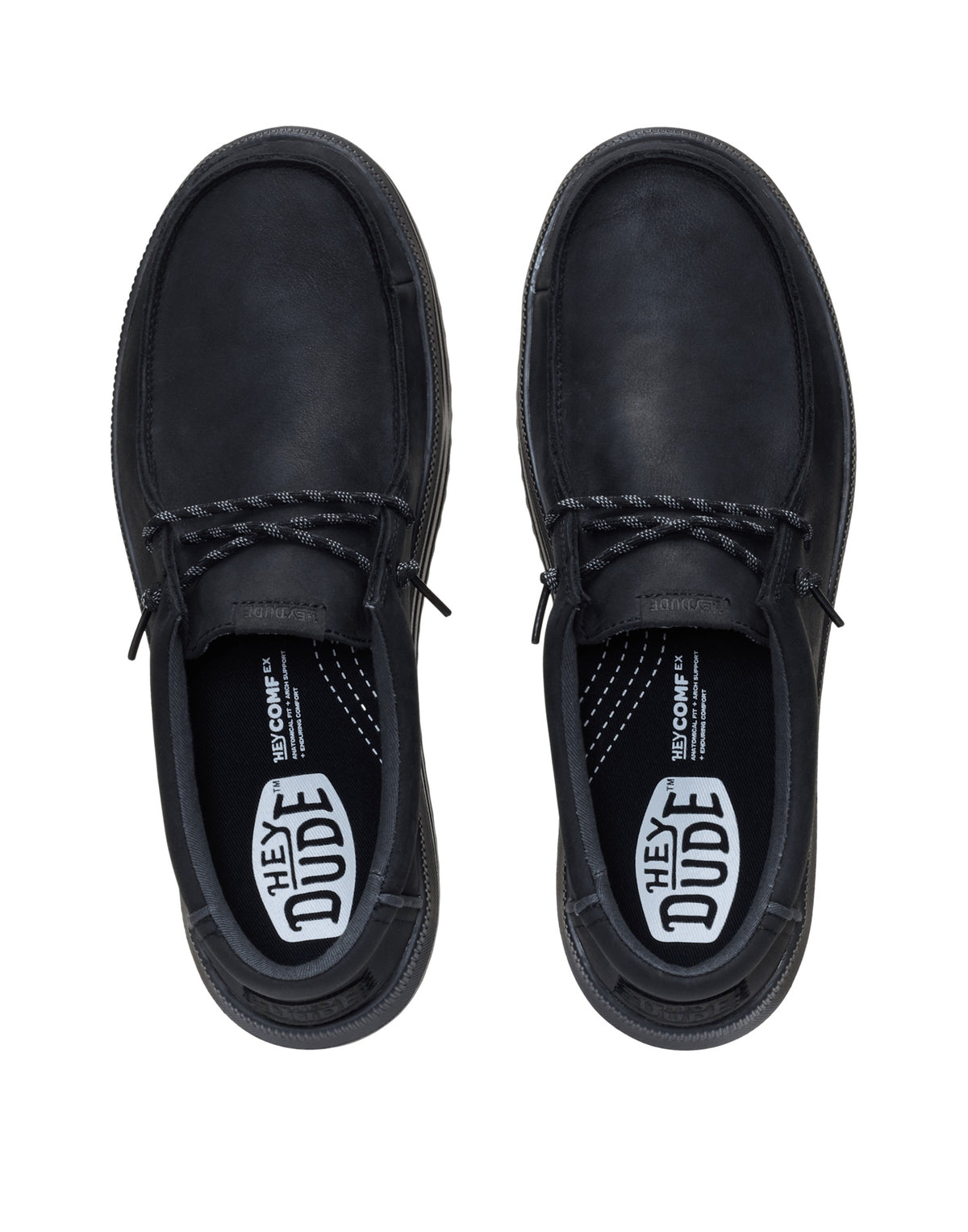 DUDE Mocassini REV Tumbled Leather Black / Black