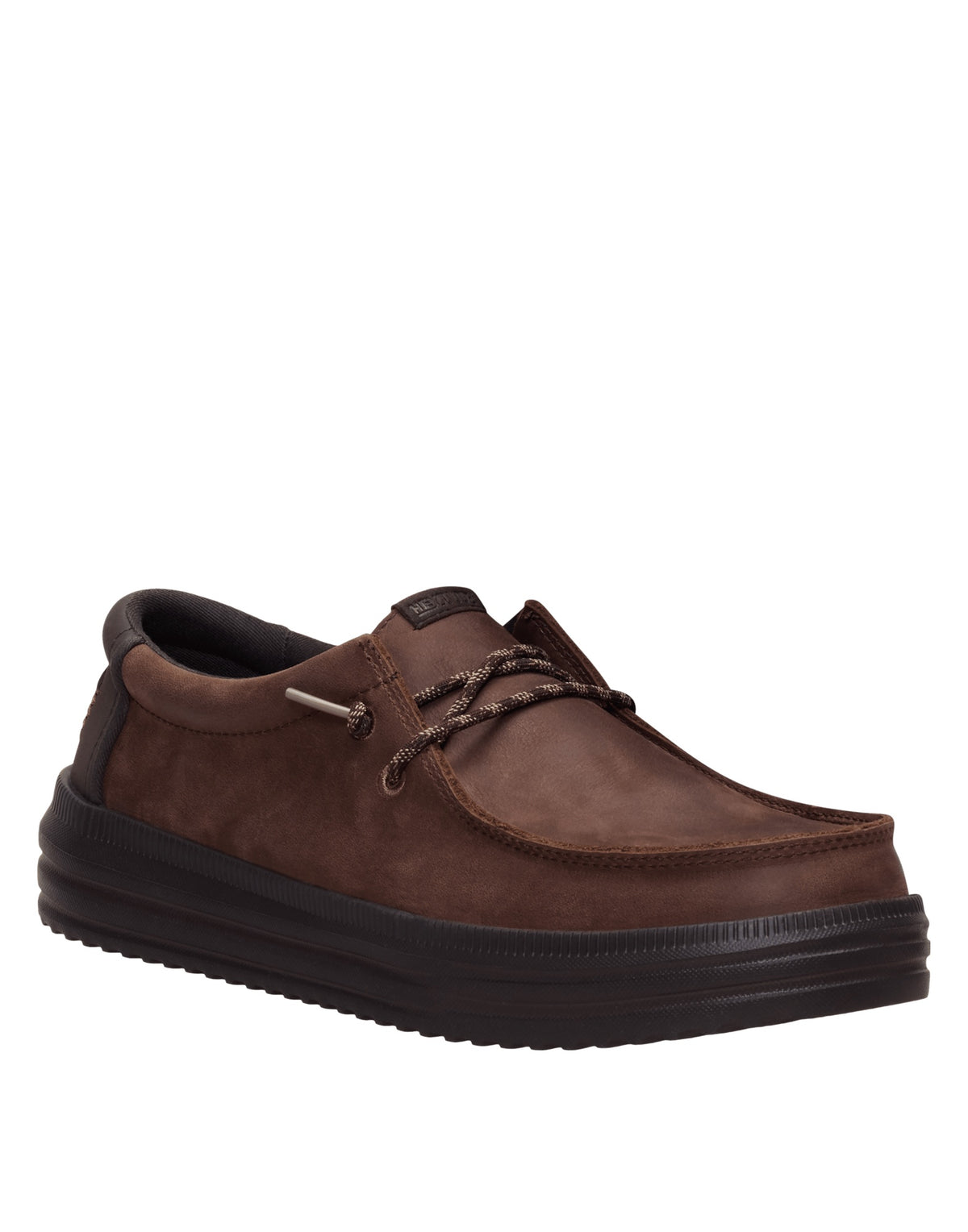 DUDE Mocassini REV Tumbled Leather Shaved Chocolate / Chocolate Torte