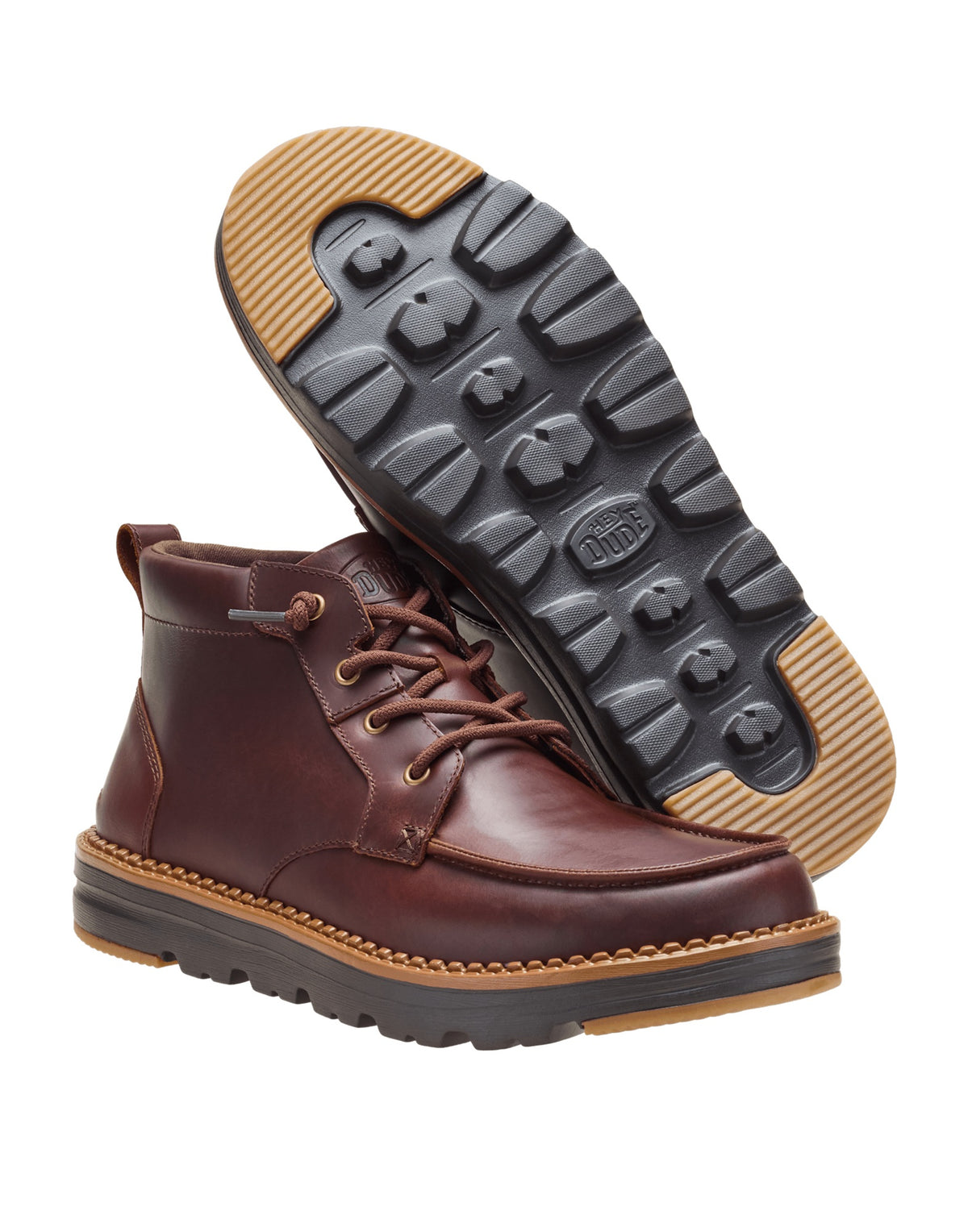 DUDE Stivaletti Flint Boot Leather Argan Oil / Chocolate Torte