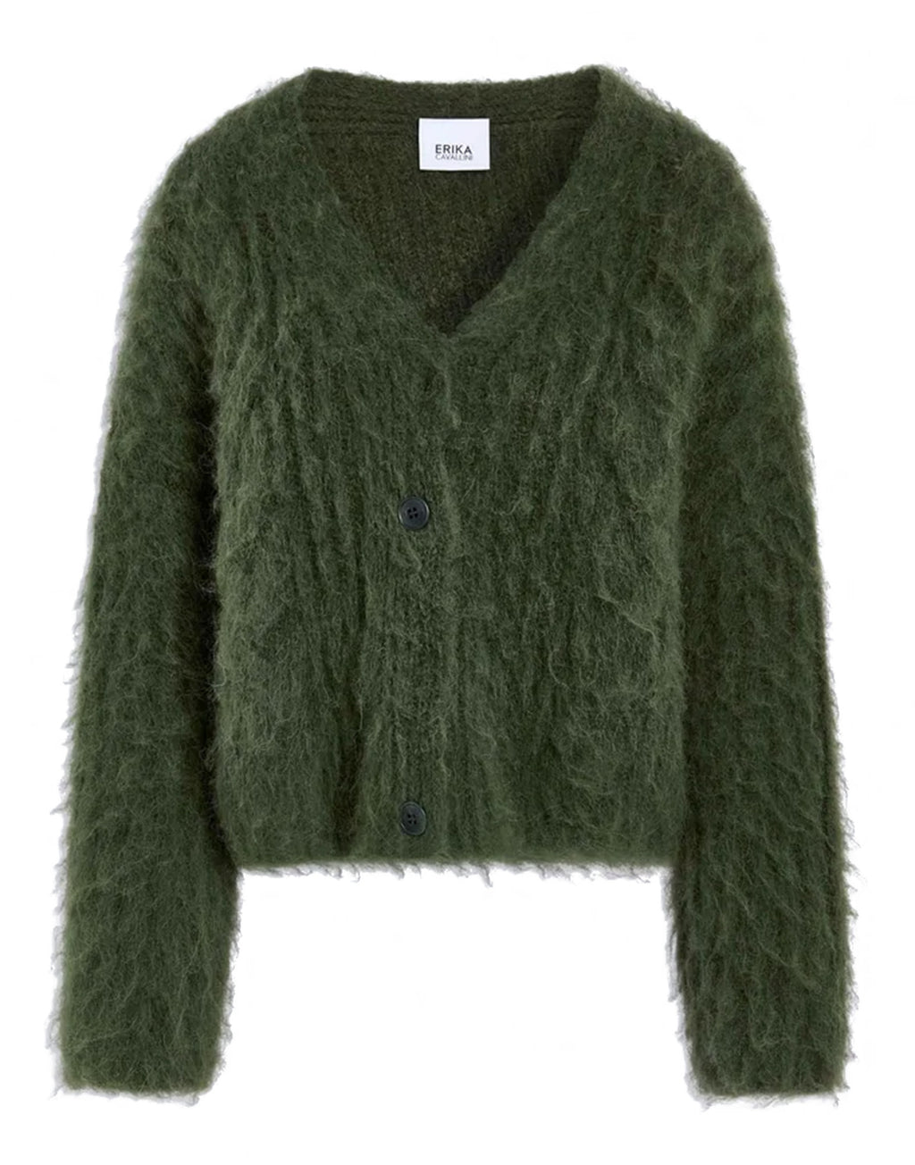 ERIKA CAVALLINI Cardigan in Alpaca Cardato Foresta