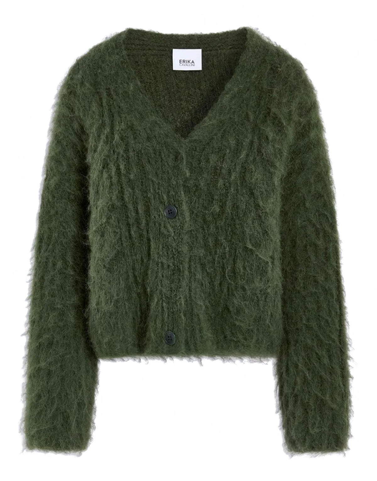ERIKA CAVALLINI Cardigan in Alpaca Cardato Foresta