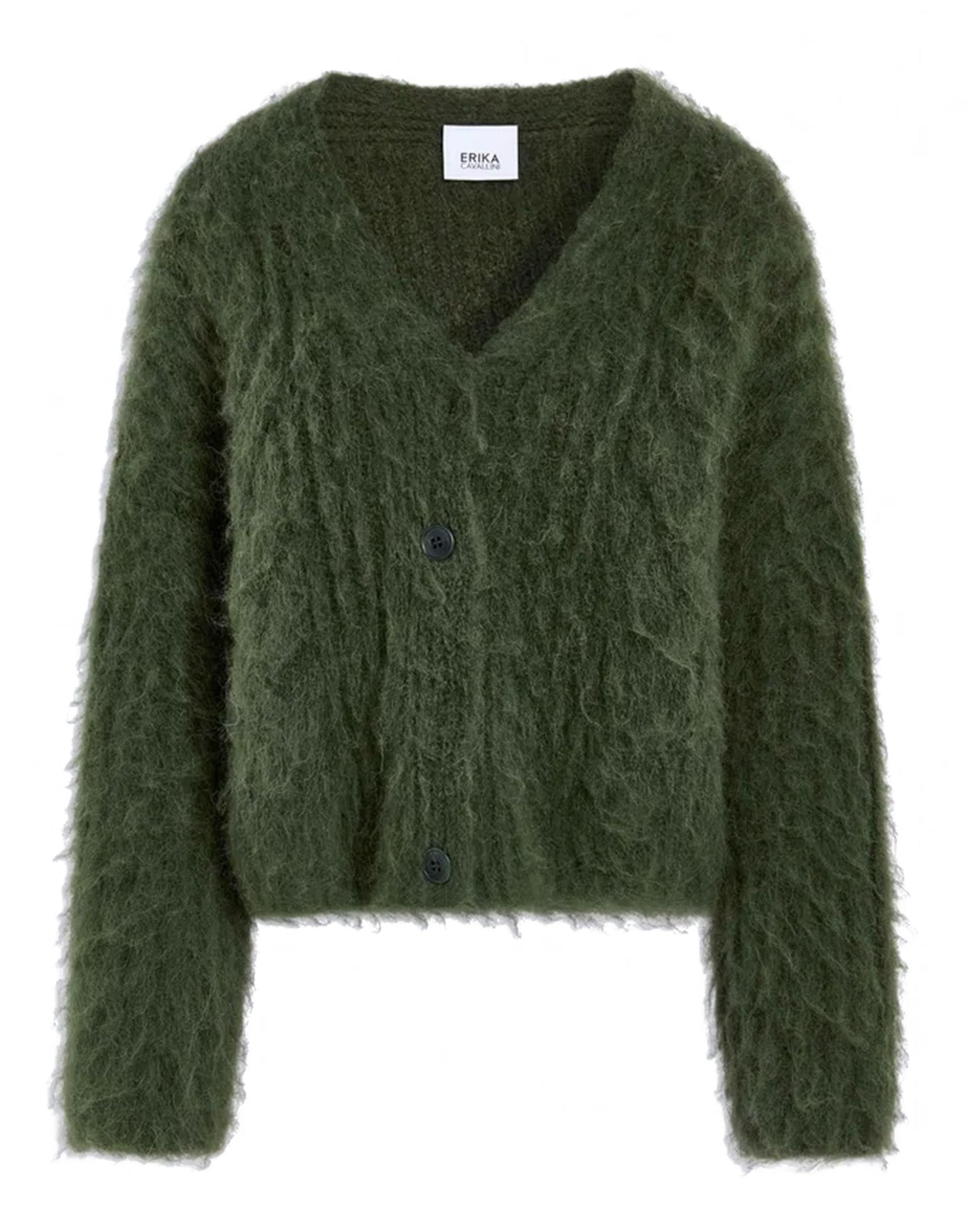ERIKA CAVALLINI Cardigan in Alpaca Cardato Foresta