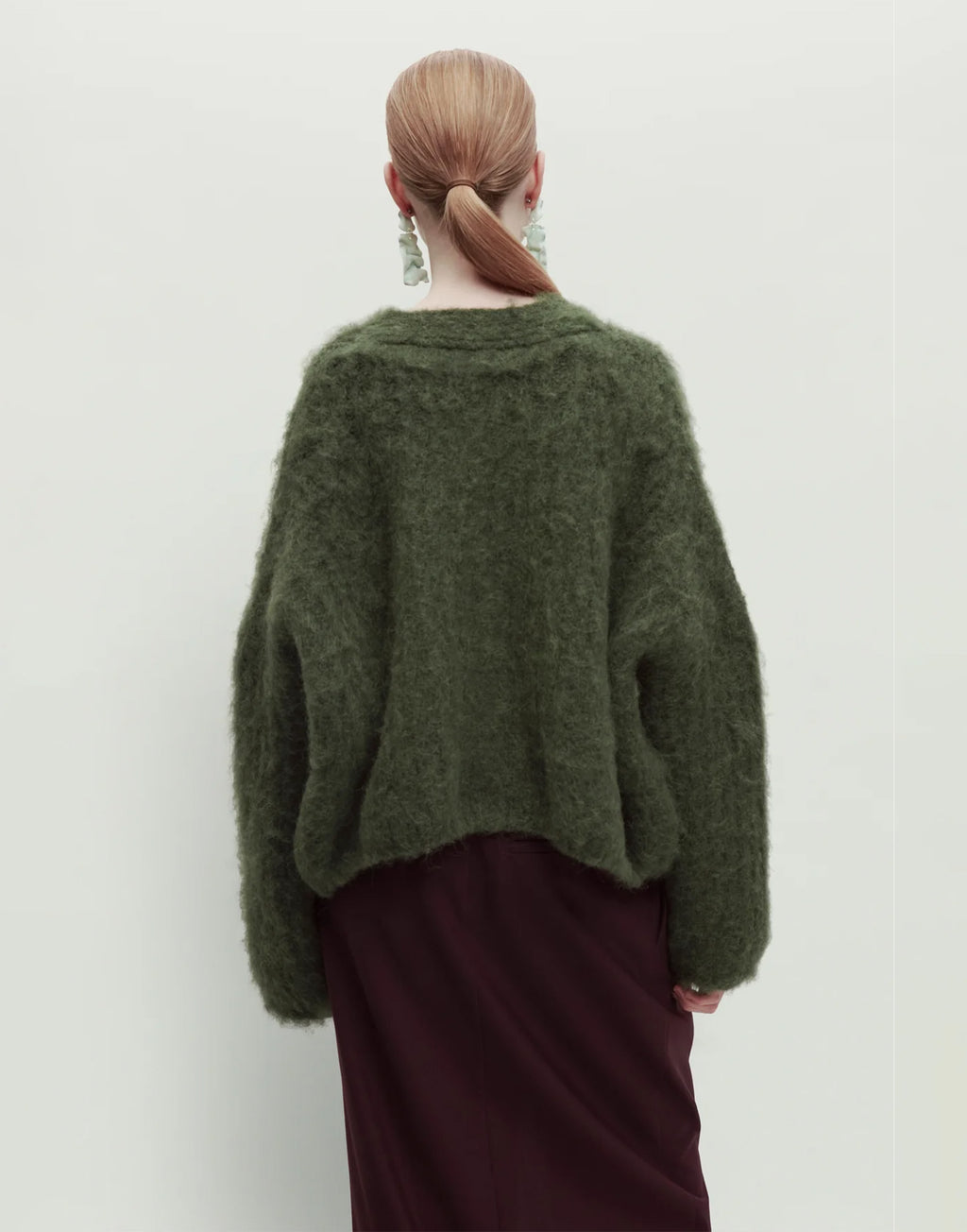 ERIKA CAVALLINI Cardigan in Alpaca Cardato Foresta