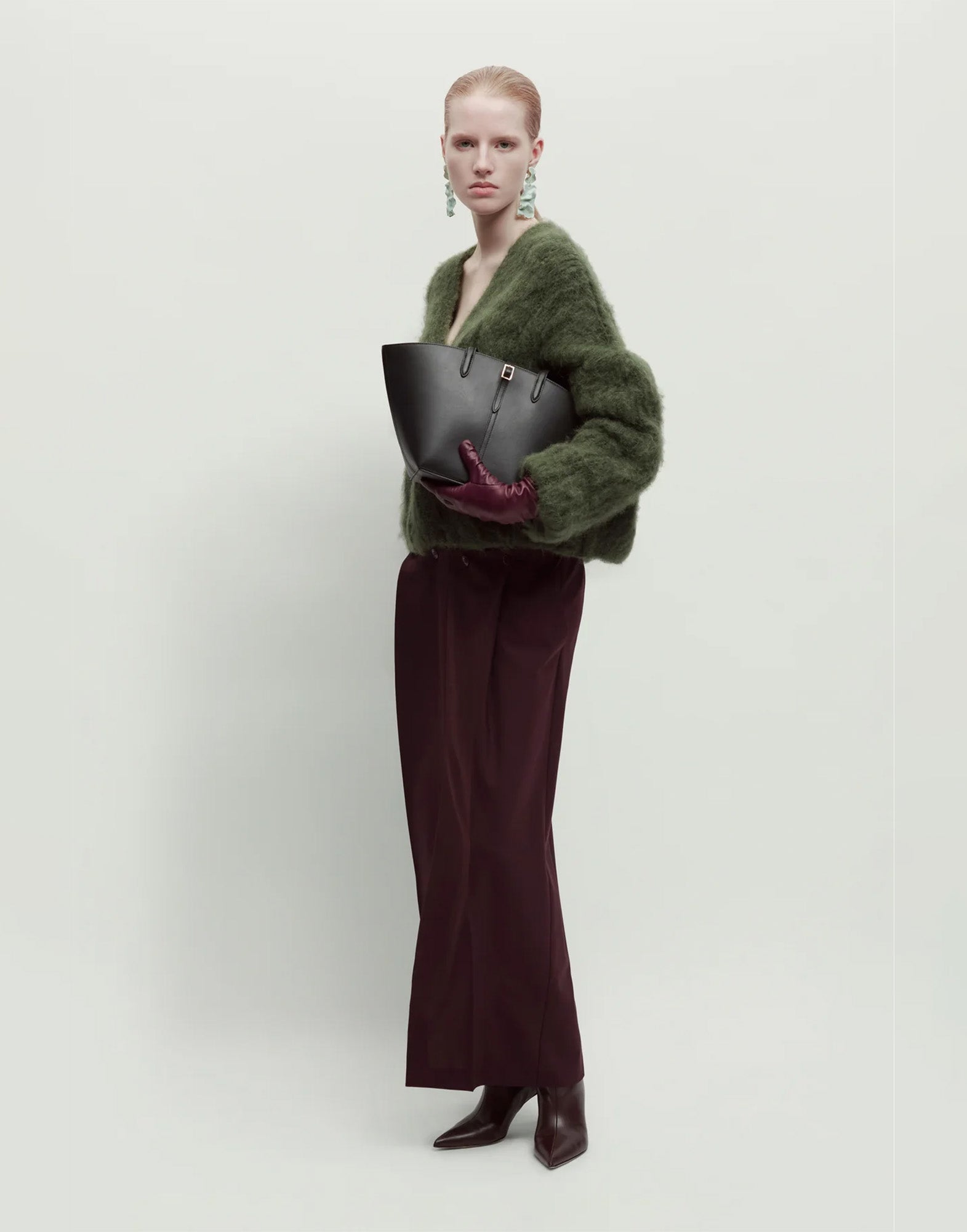 ERIKA CAVALLINI Cardigan in Alpaca Cardato Foresta