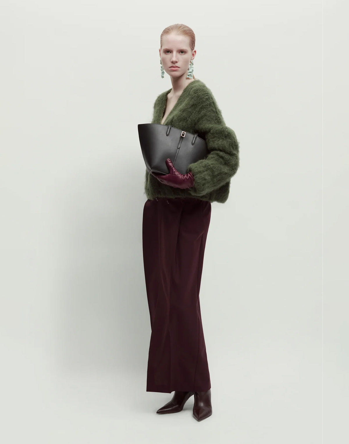 ERIKA CAVALLINI Cardigan in Alpaca Cardato Foresta