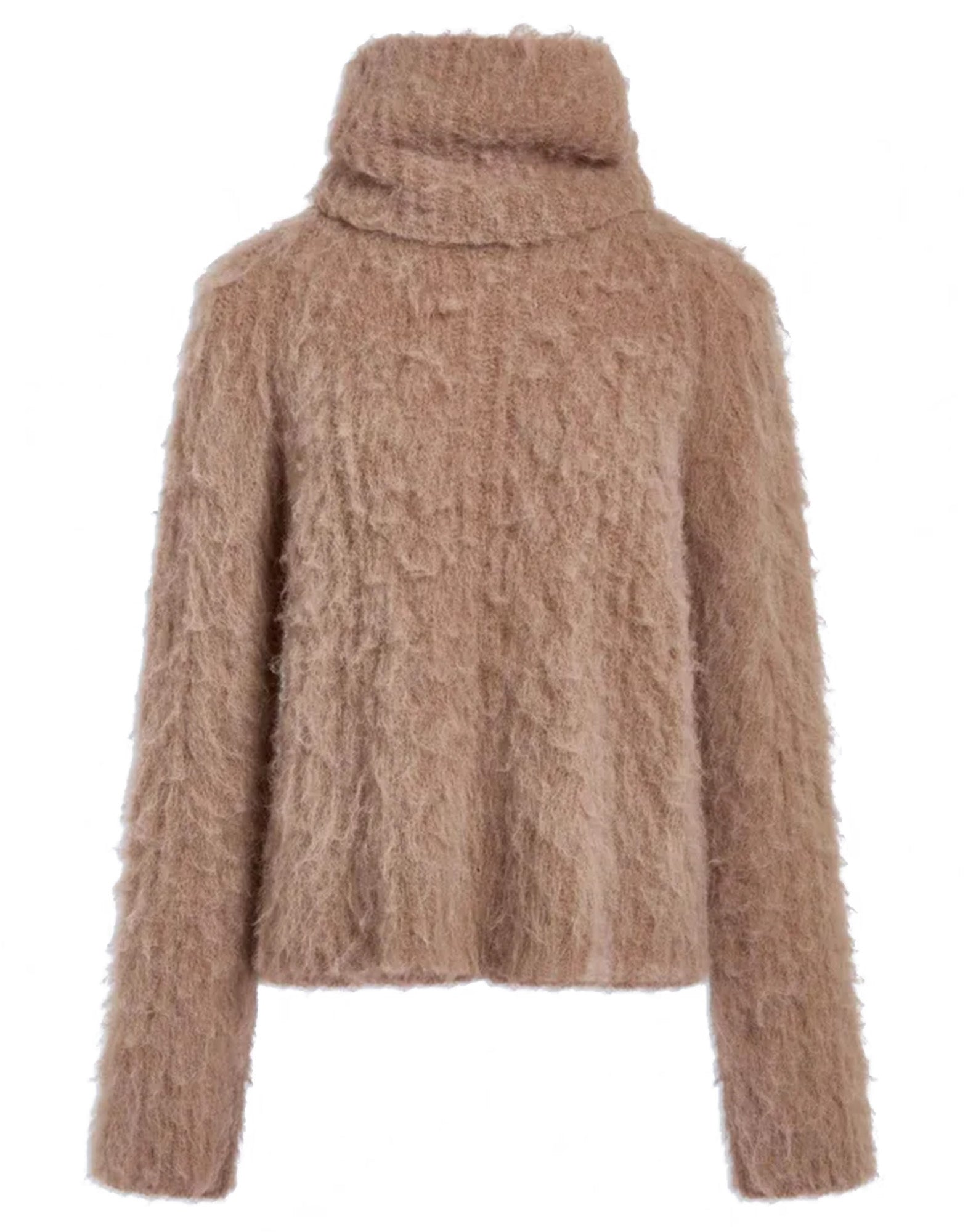 ERIKA CAVALLINI Maglia in Alpaca Cardato Nocciola