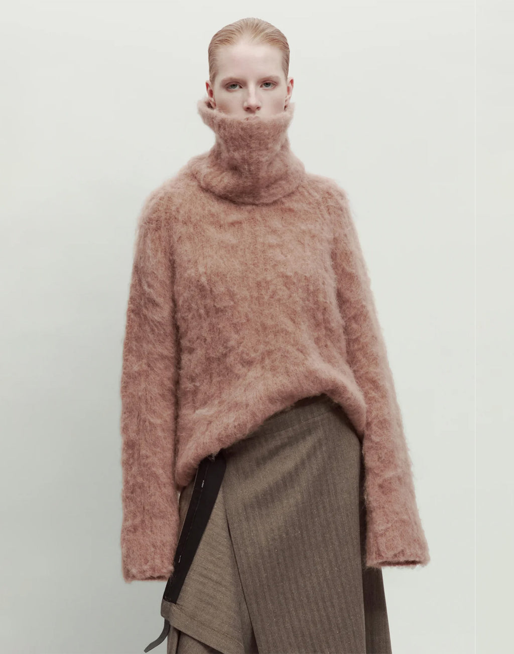 ERIKA CAVALLINI Maglia in Alpaca Cardato Nocciola