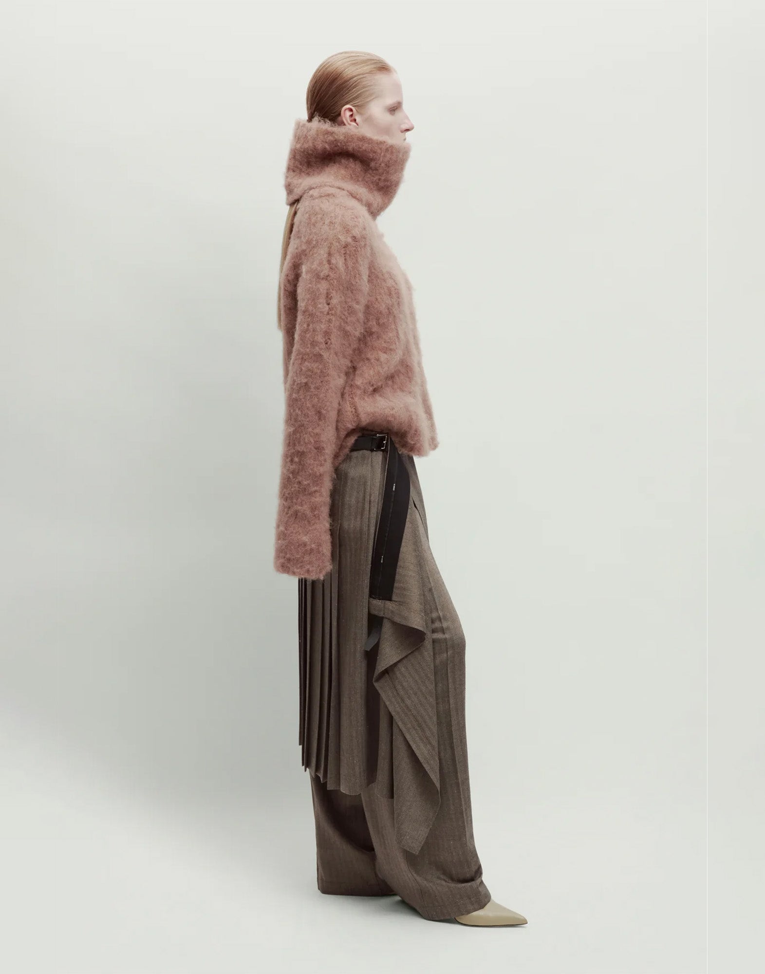 ERIKA CAVALLINI Maglia in Alpaca Cardato Nocciola
