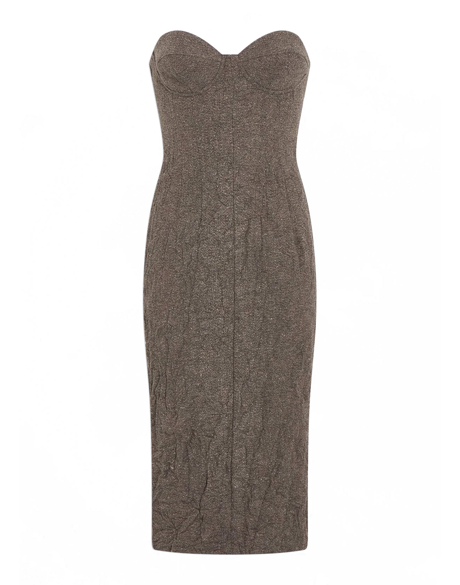 ERIKA CAVALLINI Abito in Lana Stropicciata Chevron